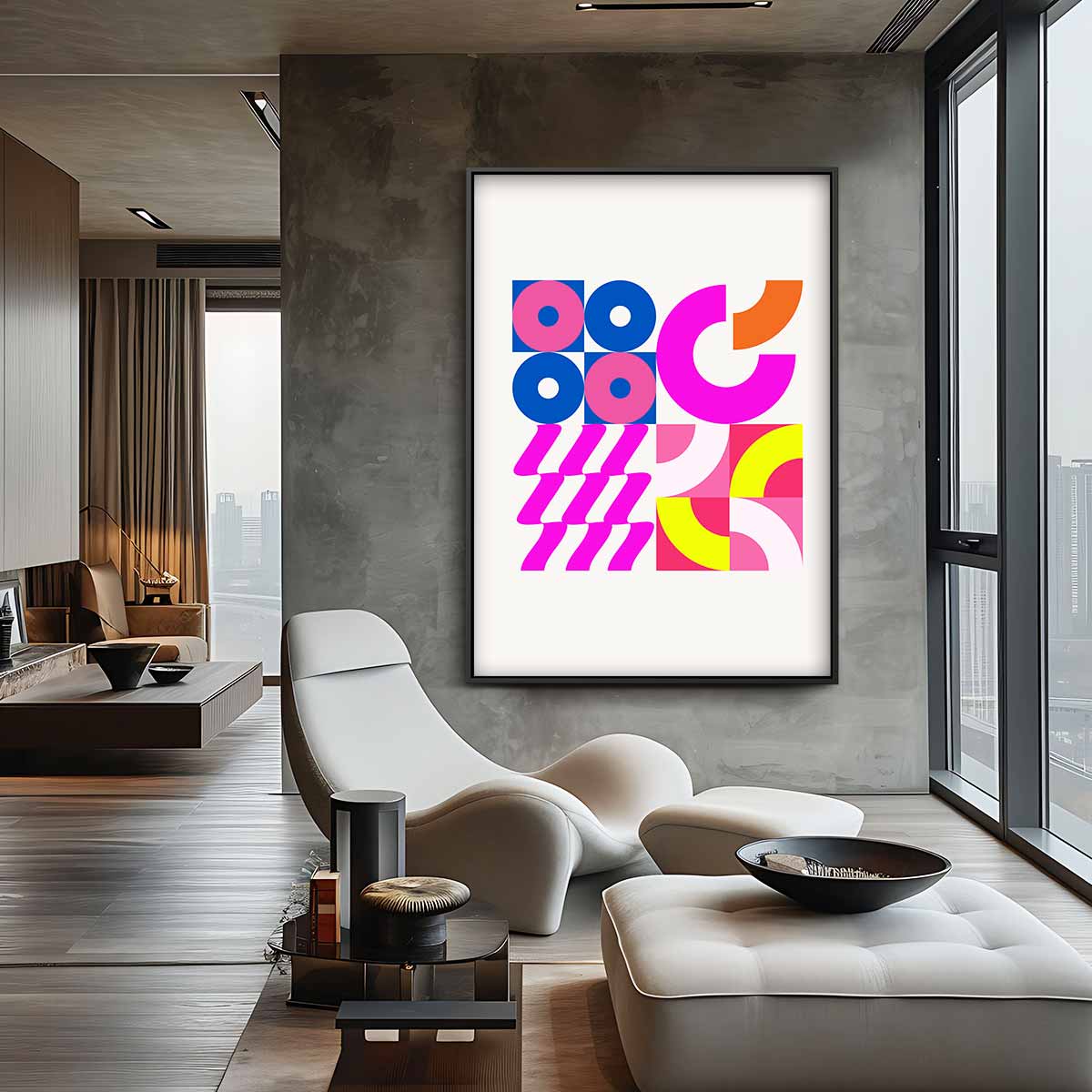 Kleurenexplosie Wanddecoratie – canvas wanddecoratie in portret formaat