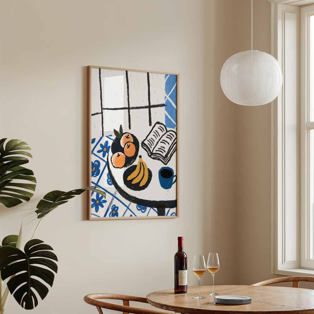Ontspannen Ochtendmoment – keukenposter in staand formaat