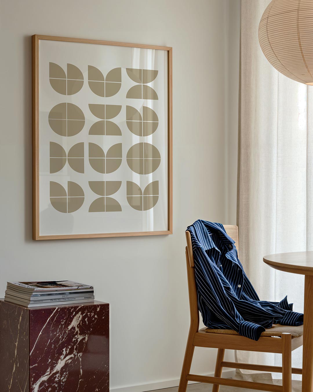 Vormritme en balans – geometrische poster in Bauhaus-stijl van WallArtistic