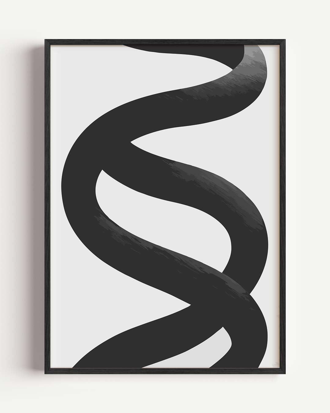 Moderne S-vormige Abstracte Kunstposter – kleurrijke abstracte portret poster als wanddecoratie