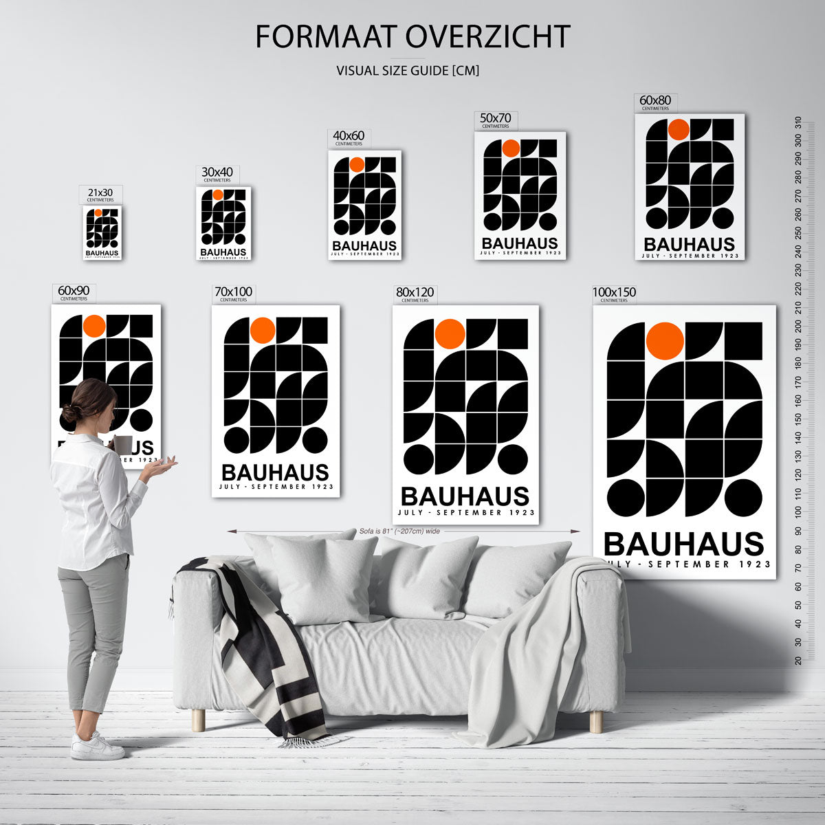 – geometrische poster in Bauhaus-stijl van WallArtistic