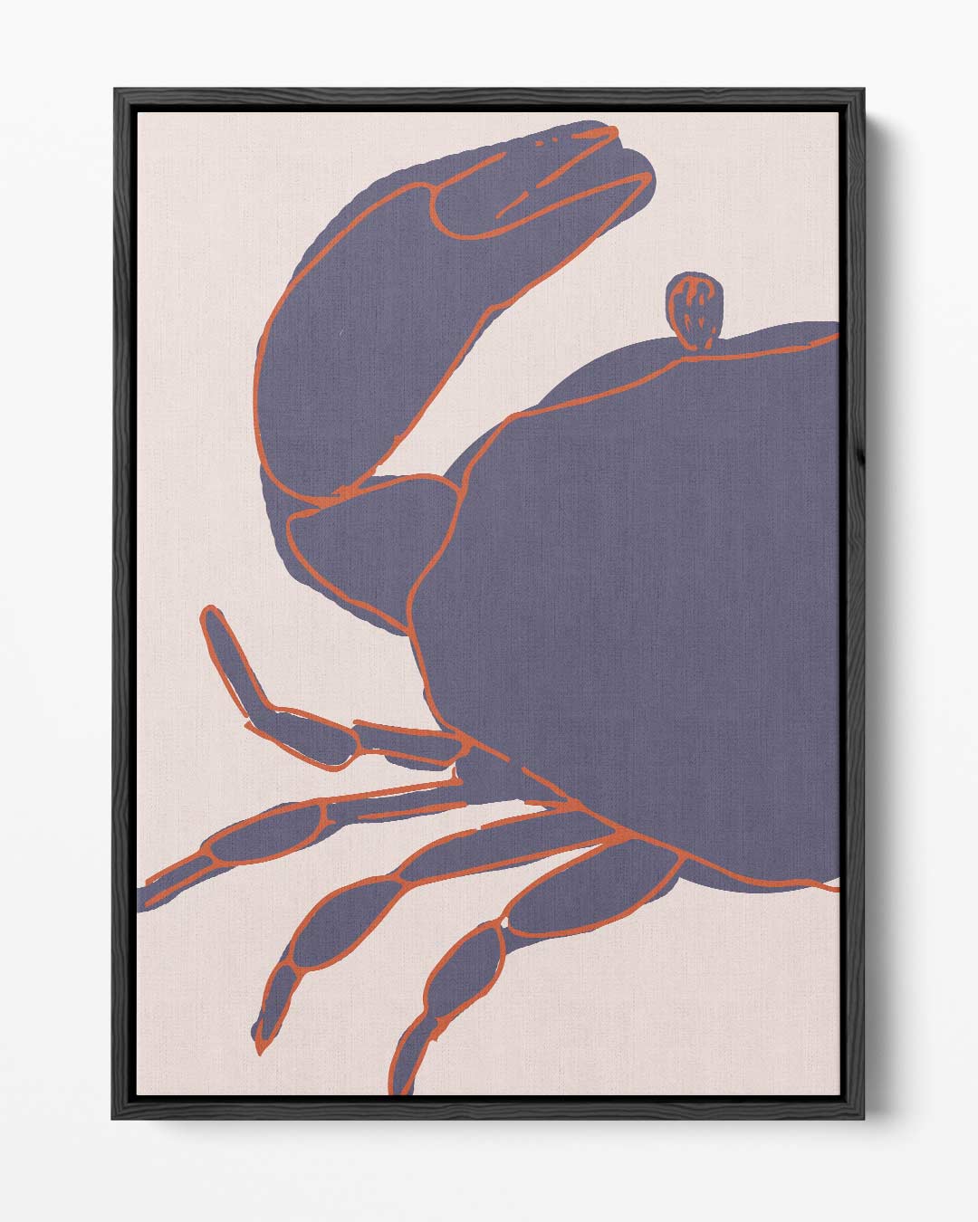 Kleurrijke Krab Illustratie – portret kunstwerk als wanddecoratie