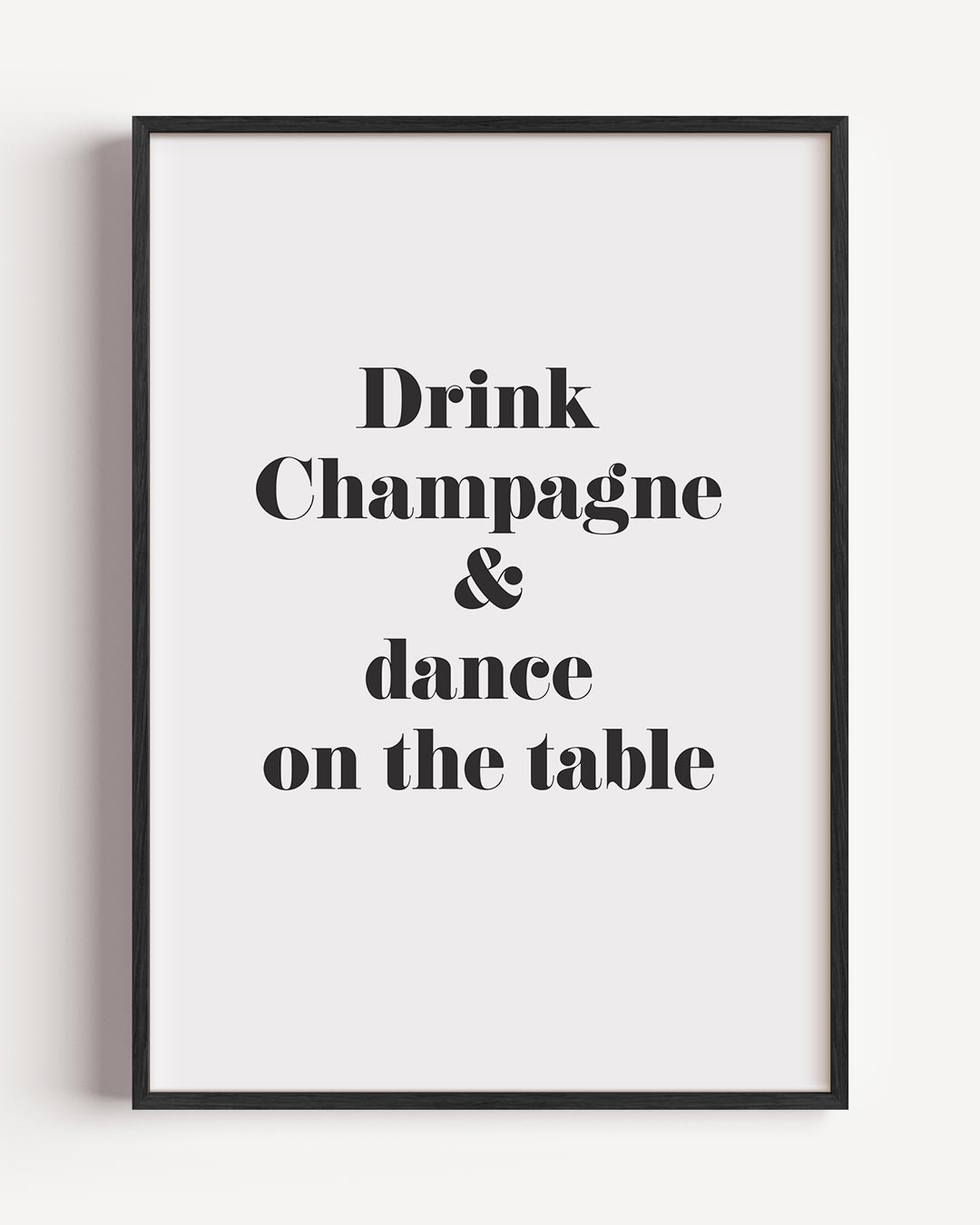 Champagne & Dansen – keuken portret poster als wanddecoratie