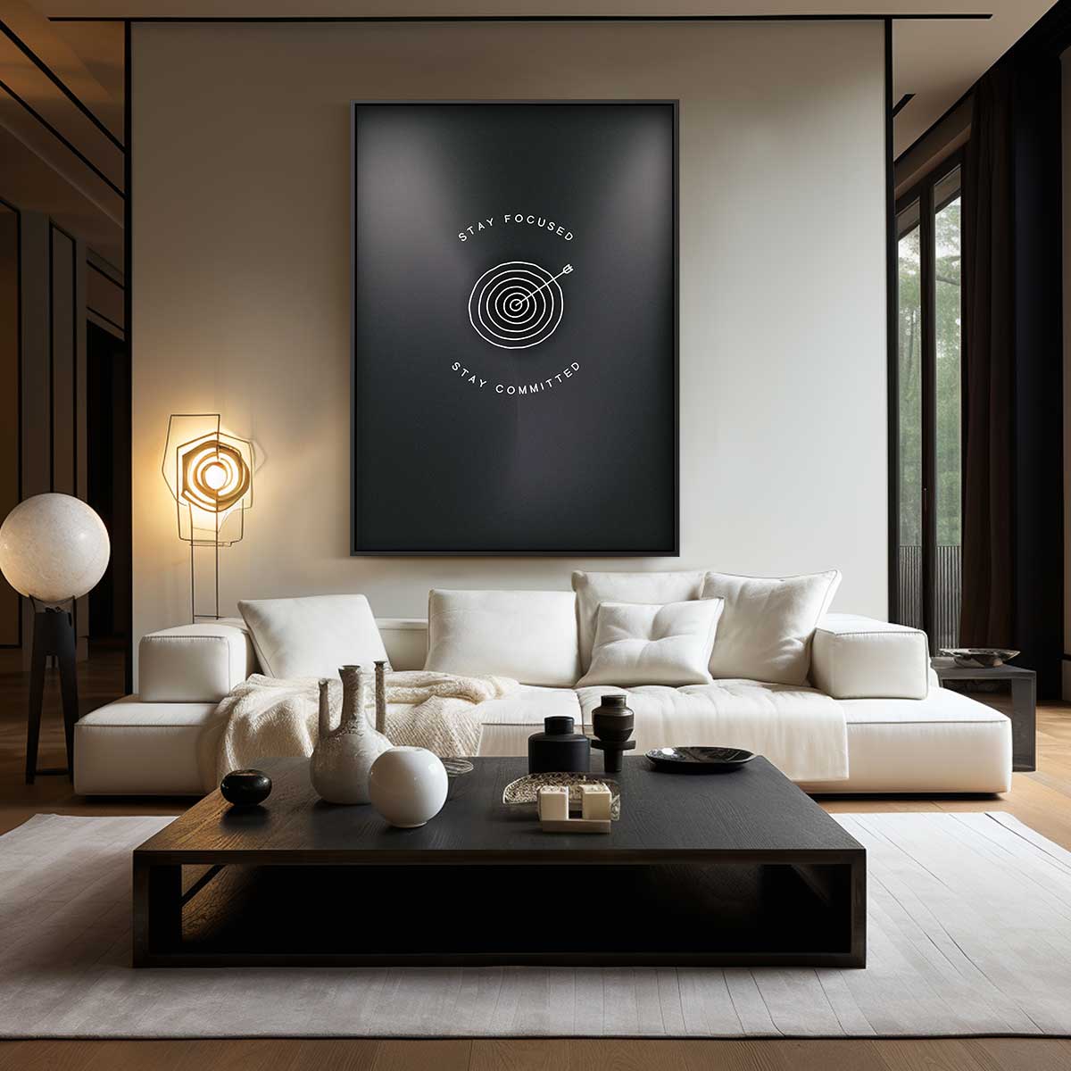 Stay focused – dibond wanddecoratie in staand formaat