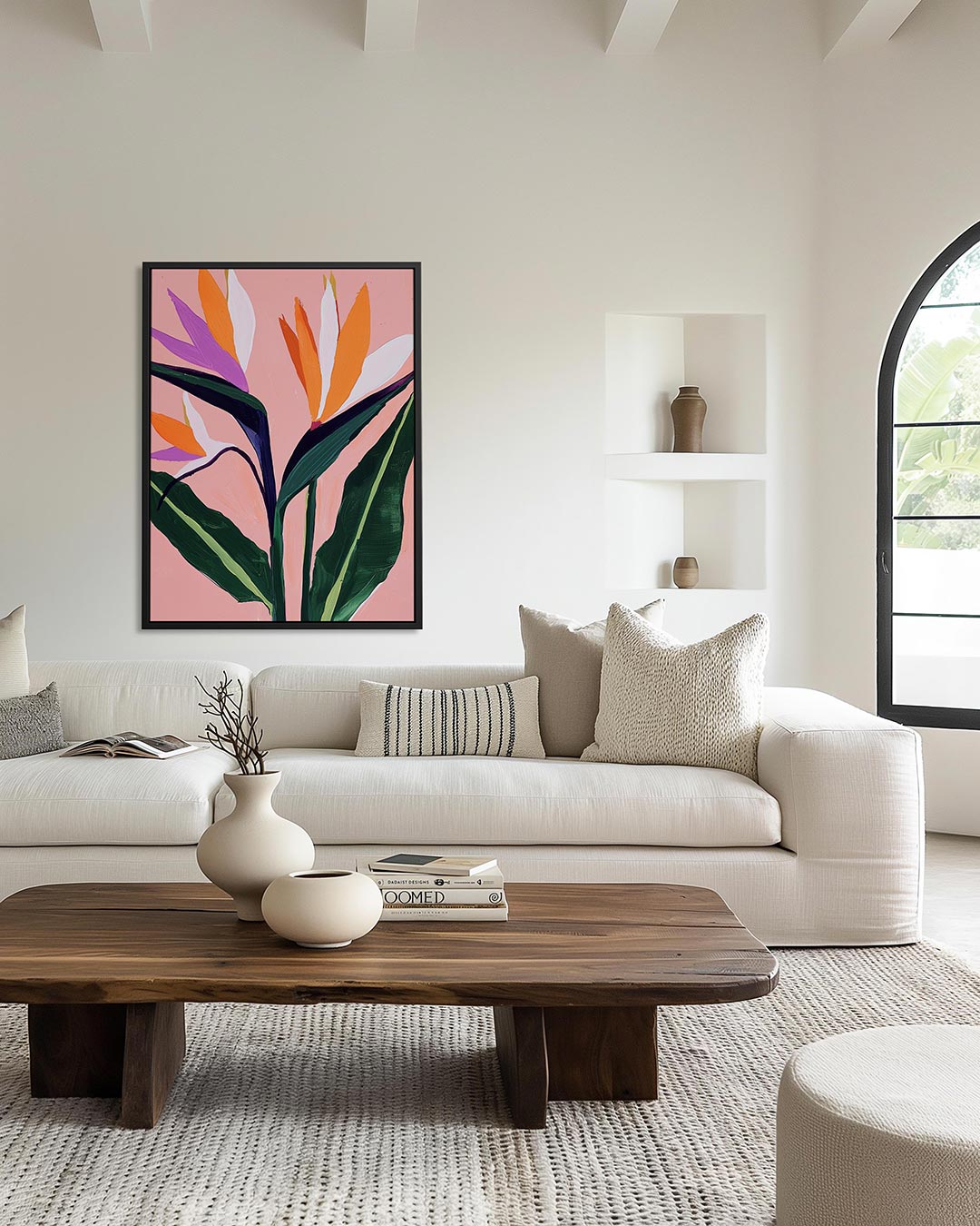 Vrolijke bloemen – staand wanddecoratie kunstwerk