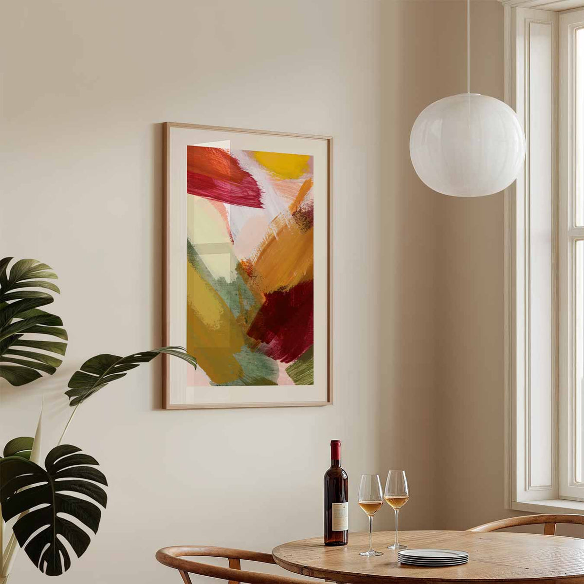 Kleurrijke Abstracte Expressie – staande Popart wanddecoratie van WallArtistic