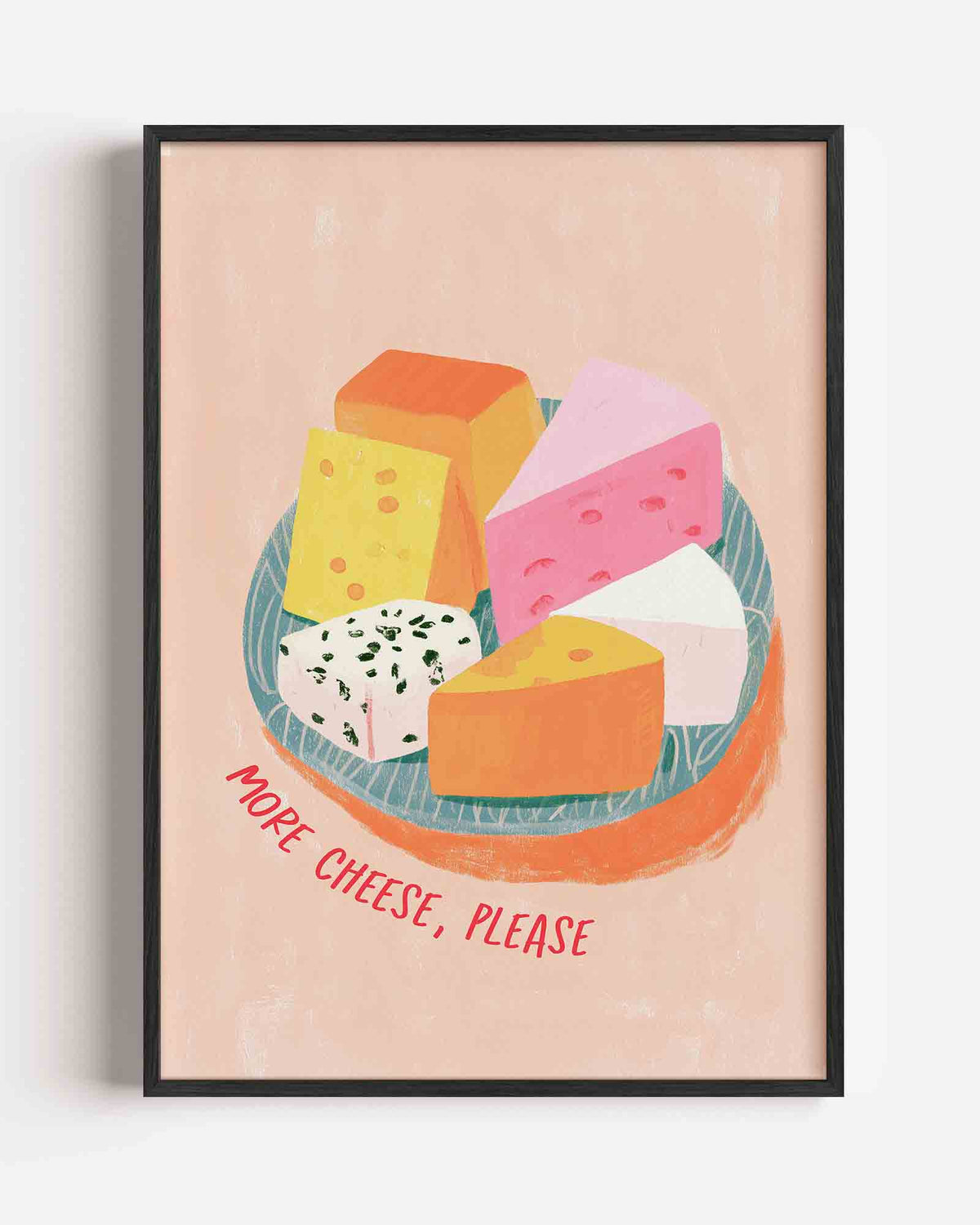 Kaasplateau – keuken portret poster als wanddecoratie