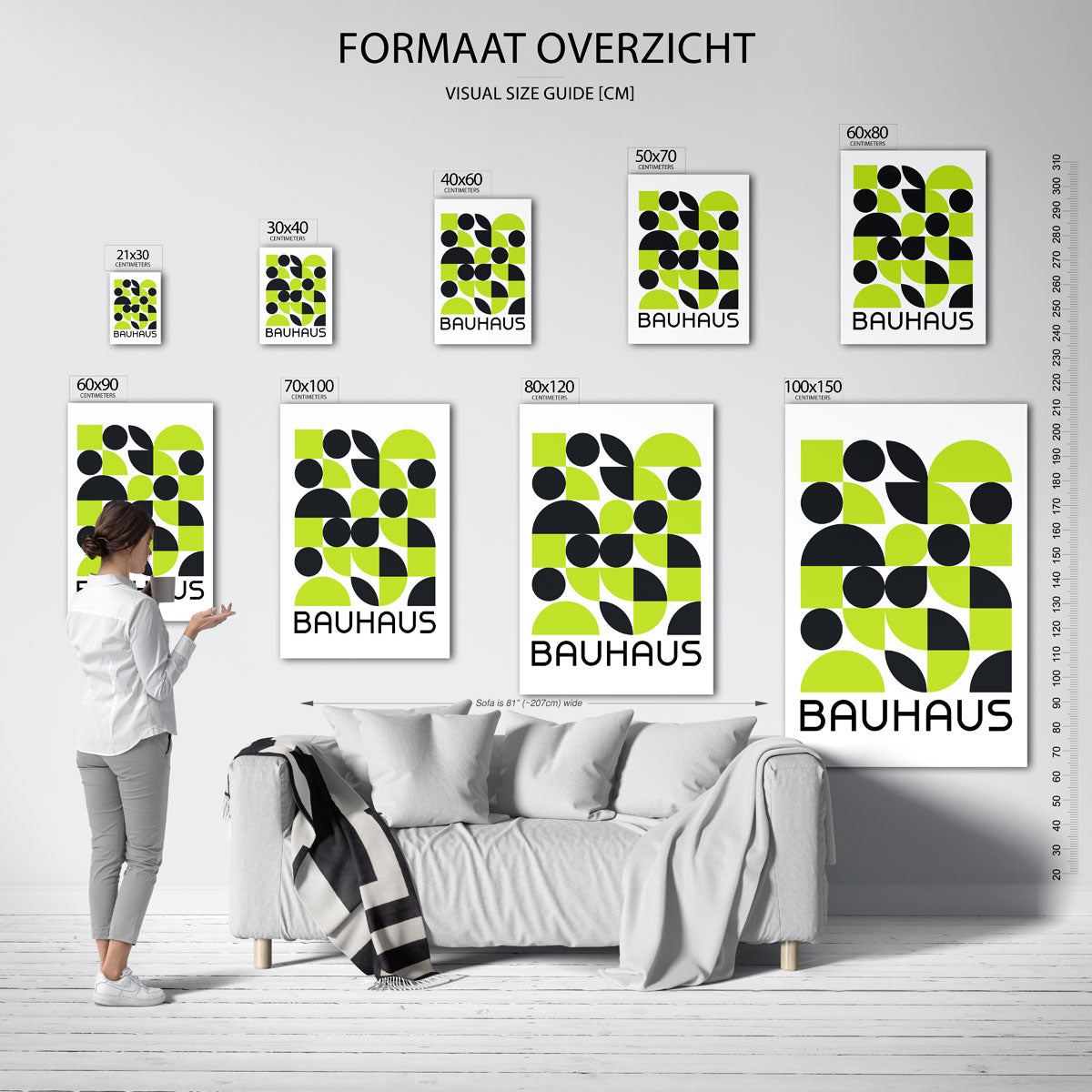 Vormen en vlakken – geometrische poster in Bauhaus-stijl van WallArtistic