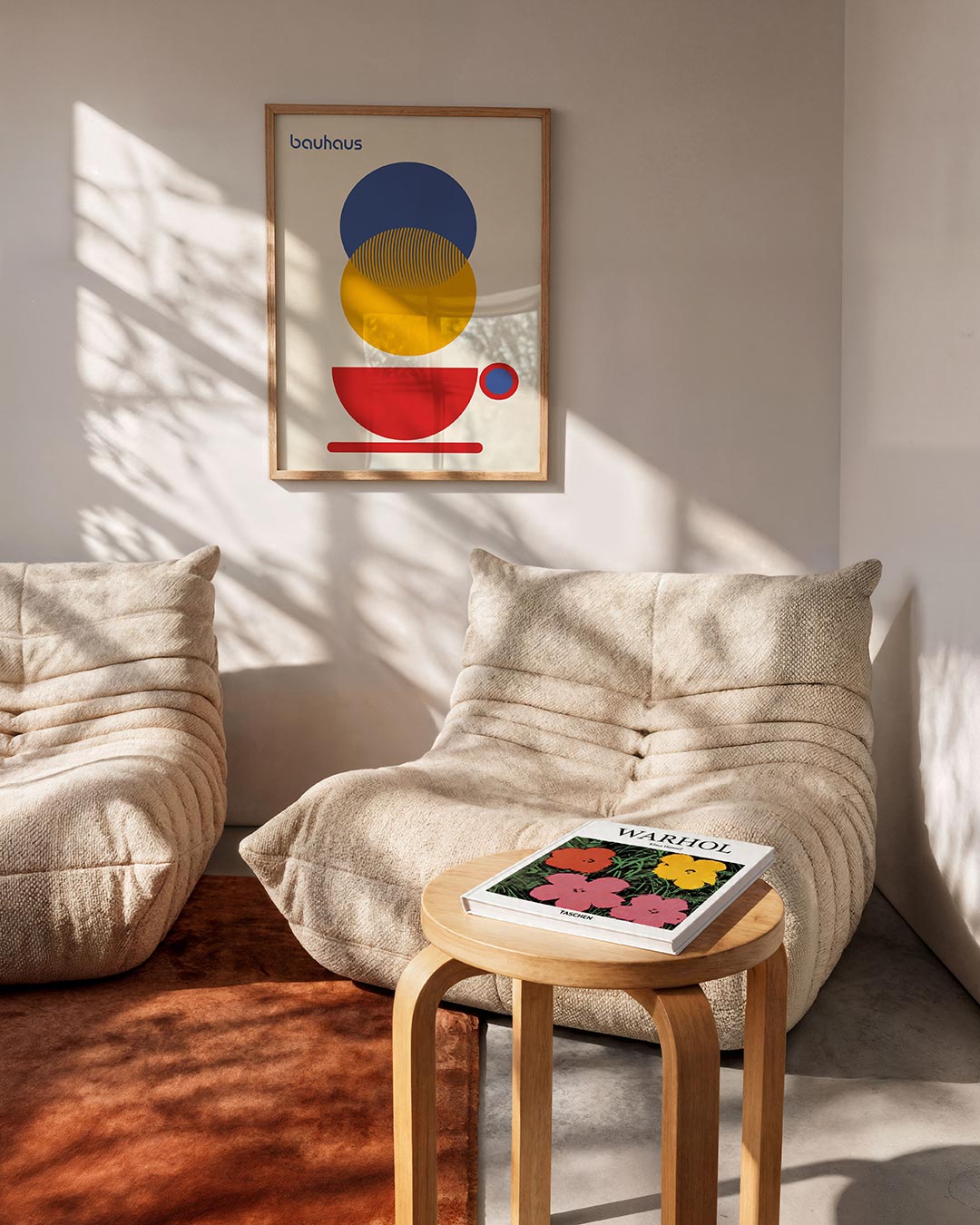 Vormen en vlakkenspel – geometrische Bauhaus poster in staand formaat