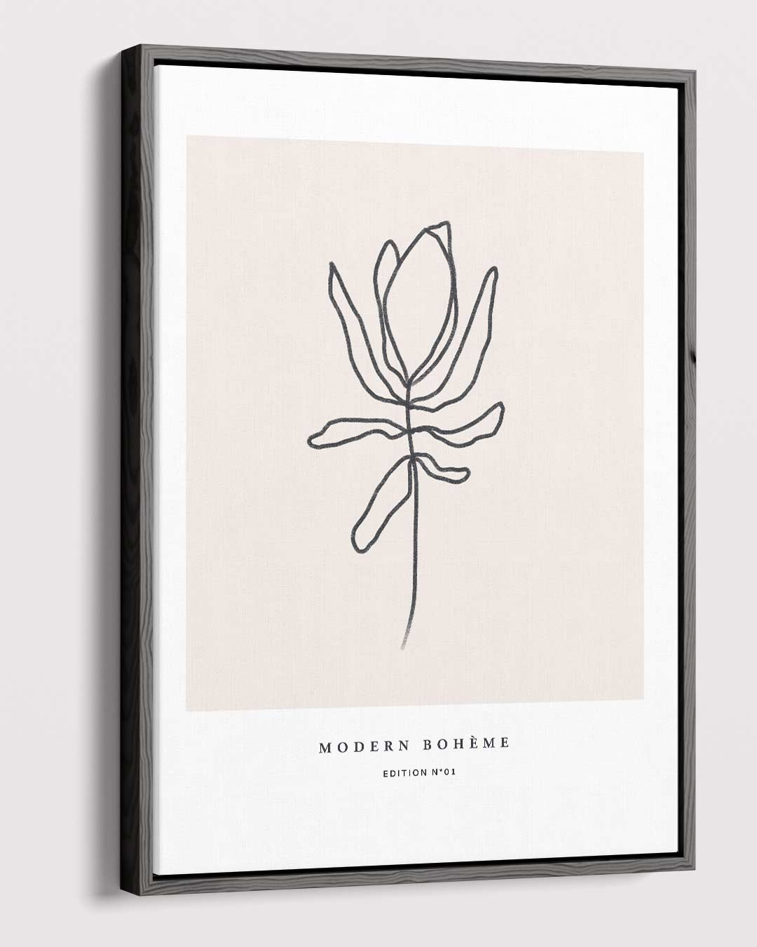 Moderne Boho Bloem Illustratie – portret kunstwerk als wanddecoratie