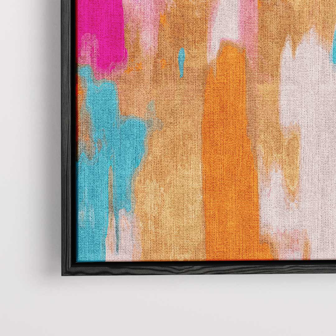 Kleurenexplosie Abstract Schilderij – dibond kunstwerk als wanddecoratie