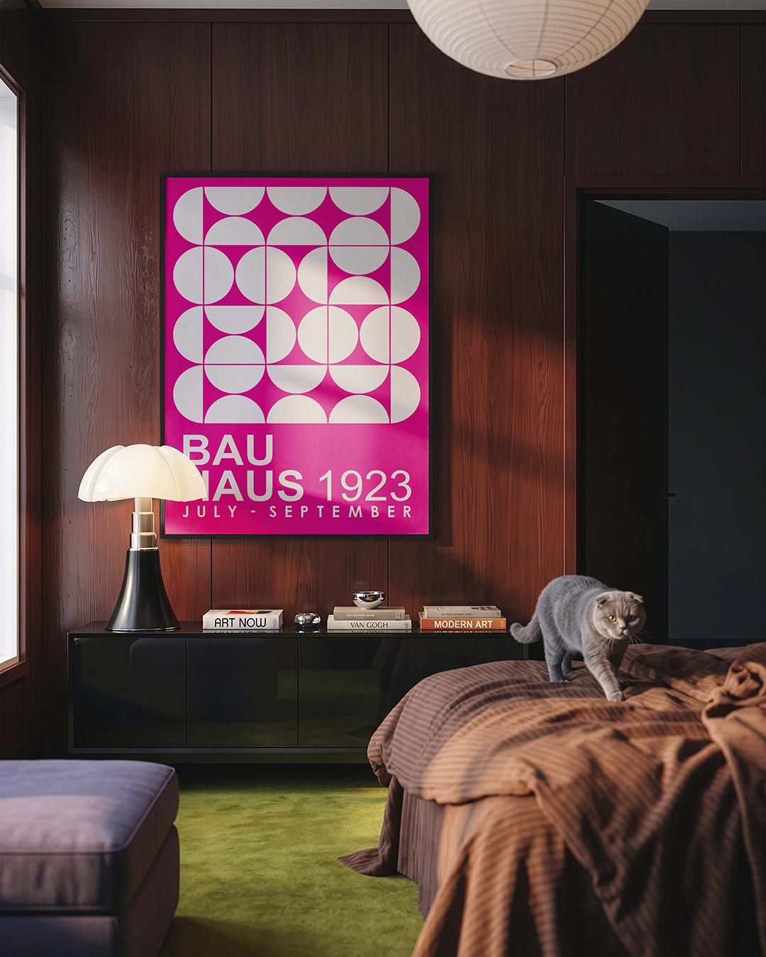 – geometrische Bauhaus poster in staand formaat
