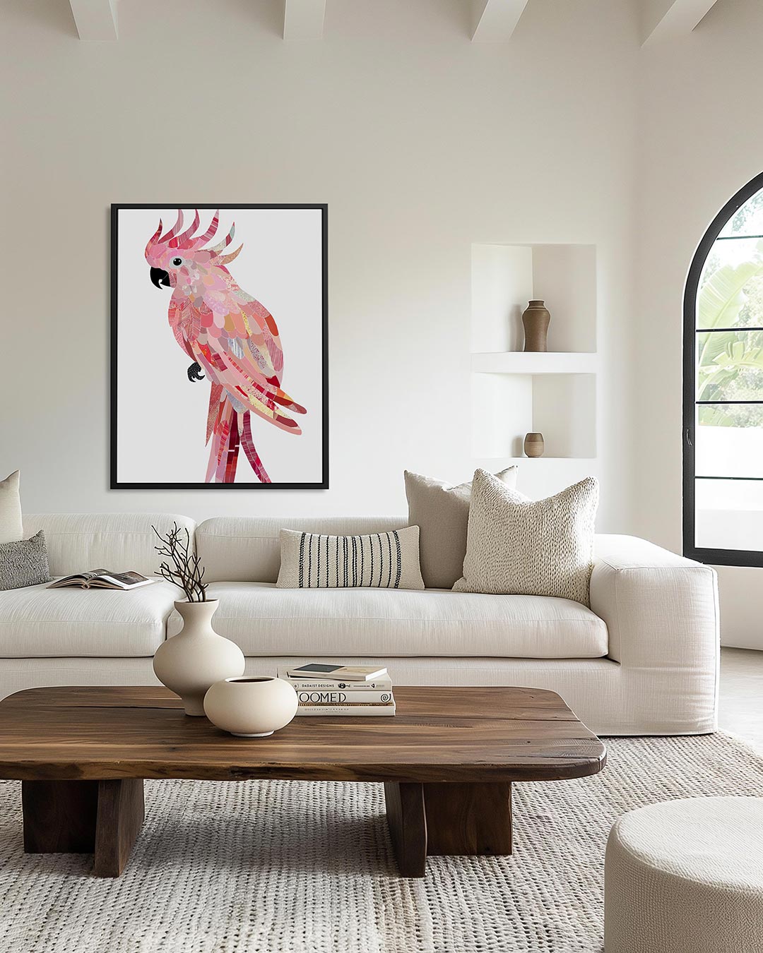 Vrolijke vogel – staand wanddecoratie kunstwerk