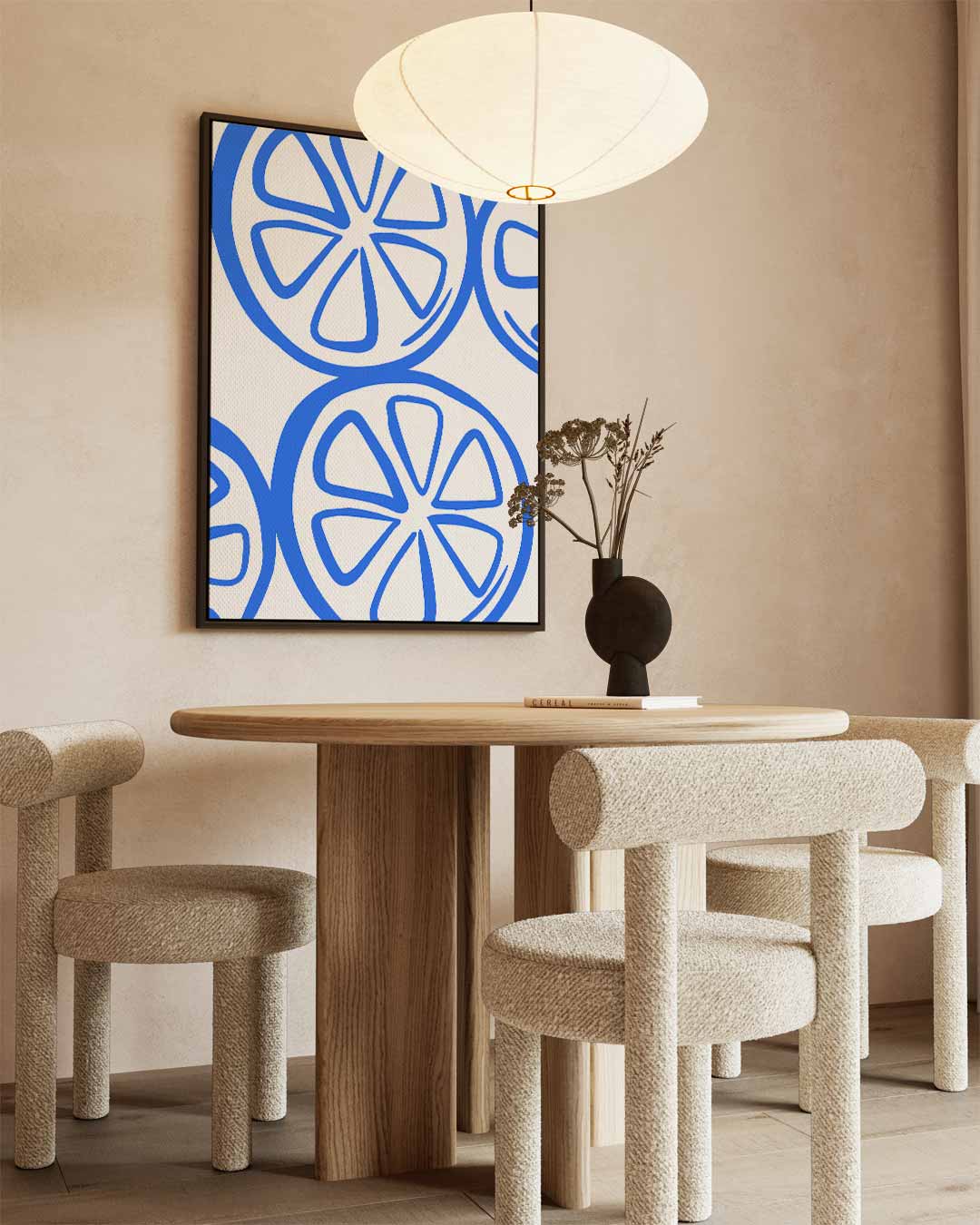 Verfrissende Citrus Kunstwerk – canvas wanddecoratie in portret formaat