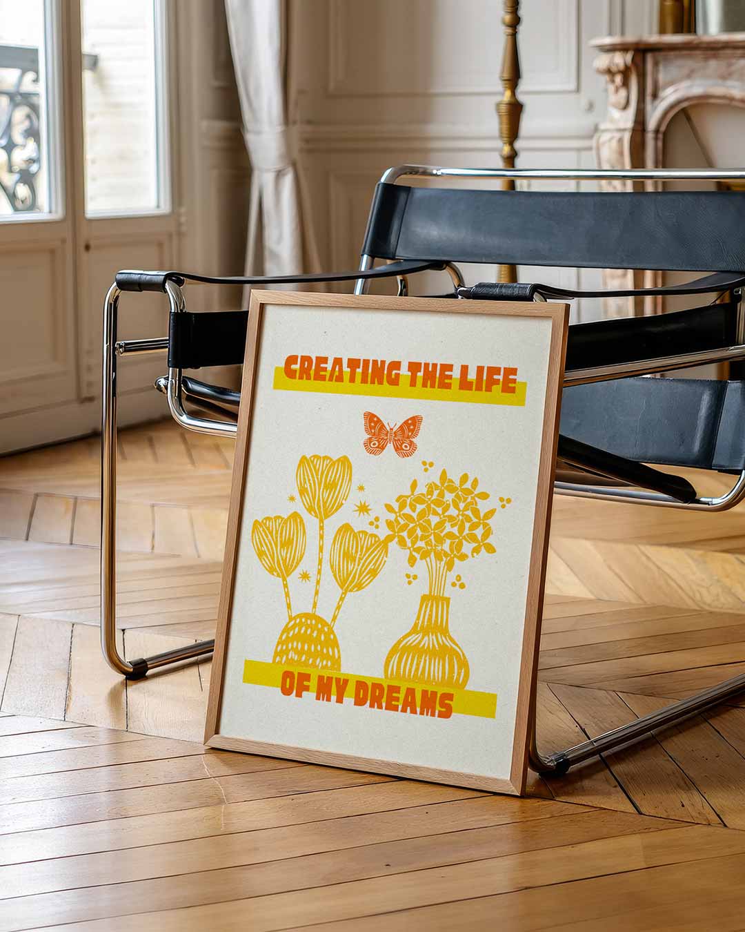 Abstracte – zomerse wandkunst als portret poster
