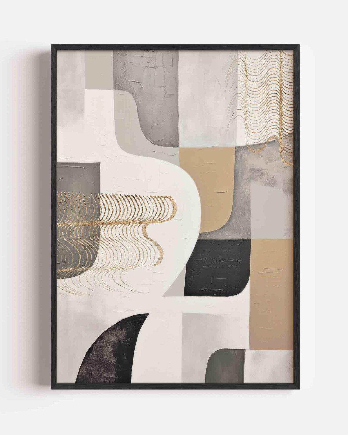 Abstracte vormen en lijnen – zacht abstracte portret poster als wanddecoratie