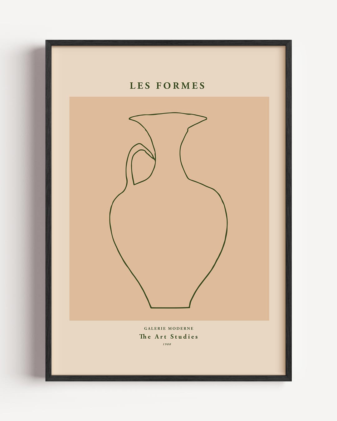 Elegante Vaas Lijnkunst – bloemen portret poster als wanddecoratie