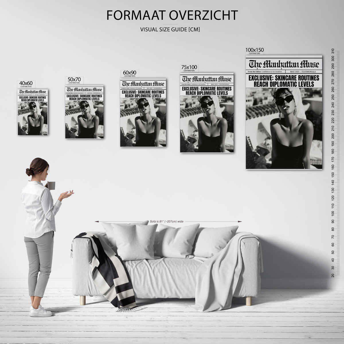 Krantcover – staand wanddecoratie kunstwerk
