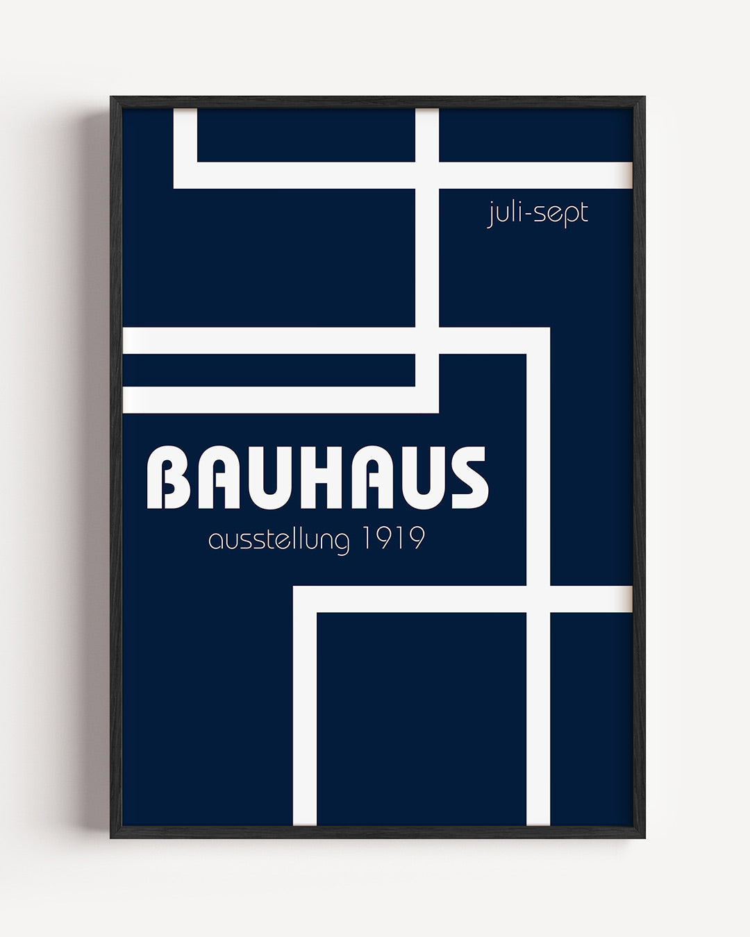 Lijnen en vlakken – staande Bauhaus poster als wanddecoratie