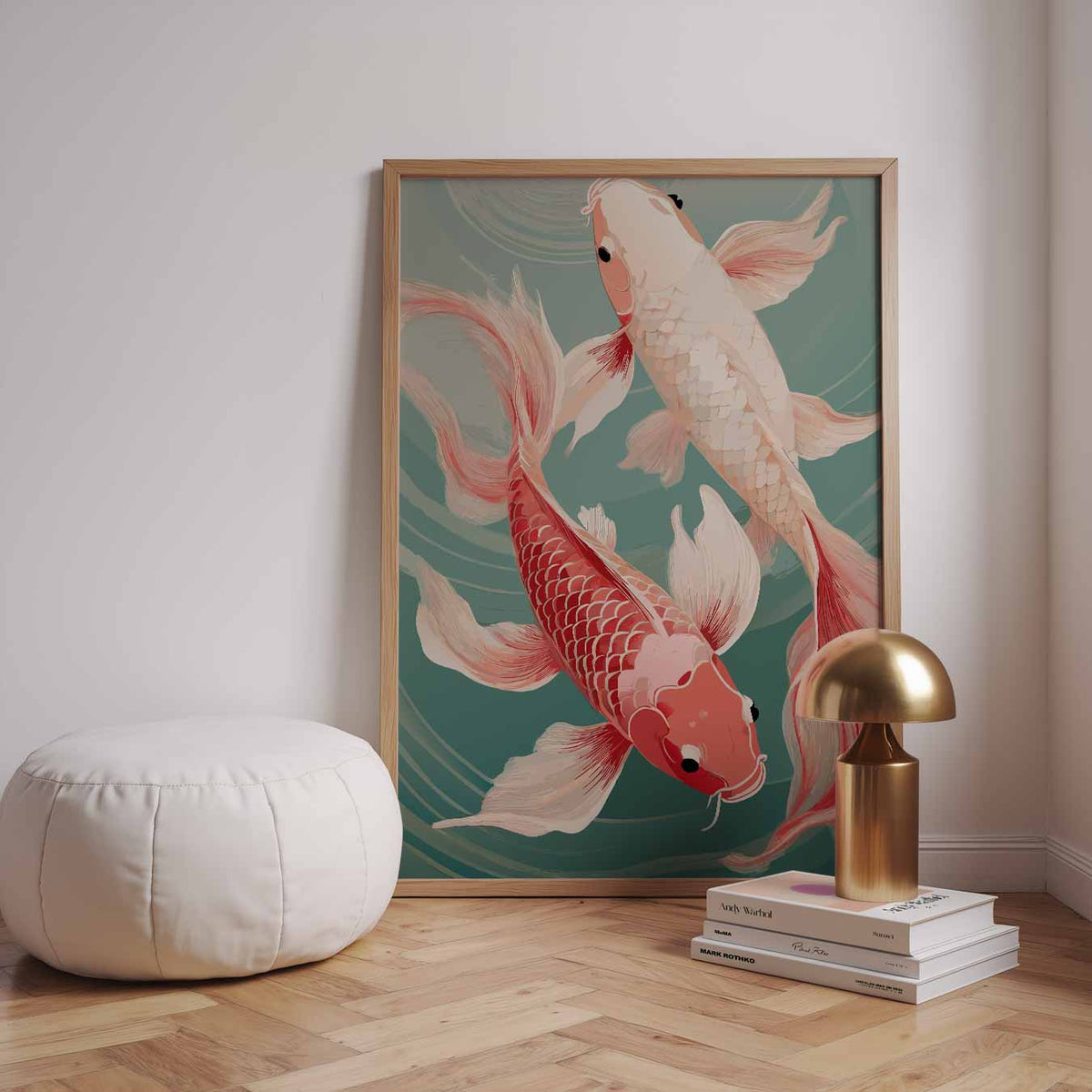 Koi Karper Kunstposter – zomerse wandkunst als portret poster