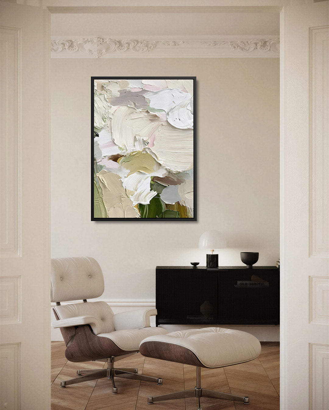 Organische kleurencompositie – staand wanddecoratie kunstwerk