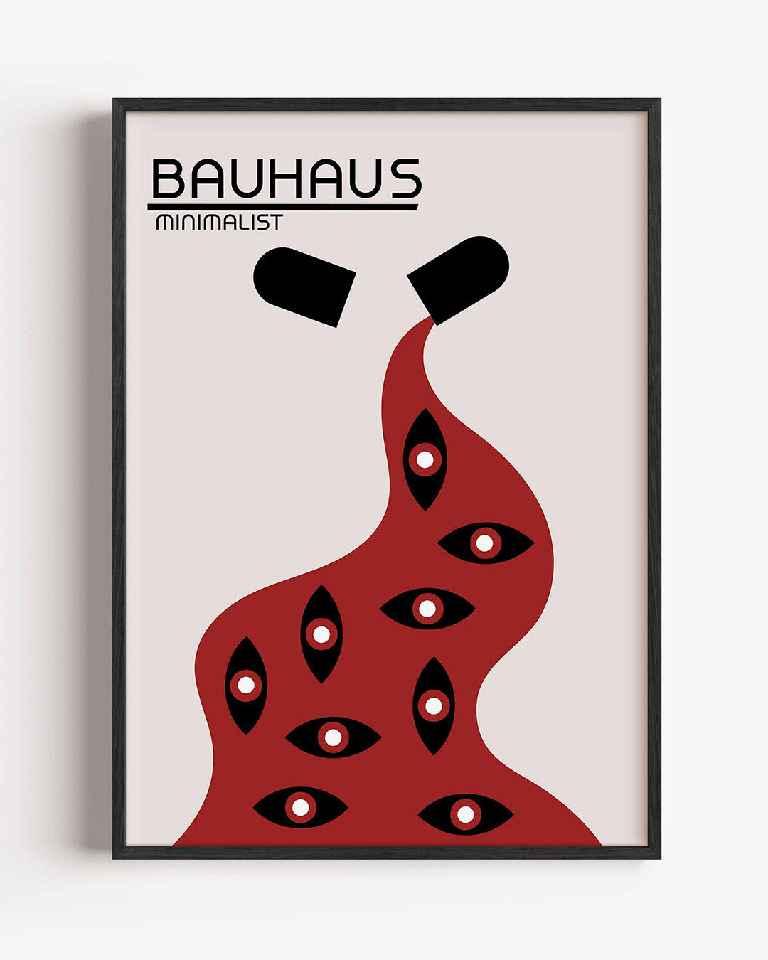 Vorm en kleur – staande Bauhaus poster als wanddecoratie