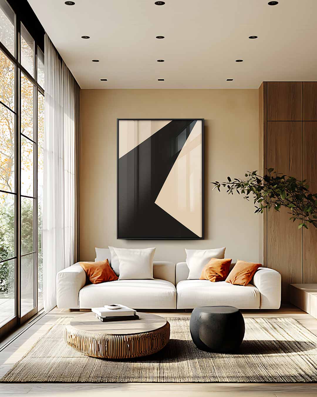 Abstracte Geometrische Composities – staande wandkunst voor woonkamer of interieur