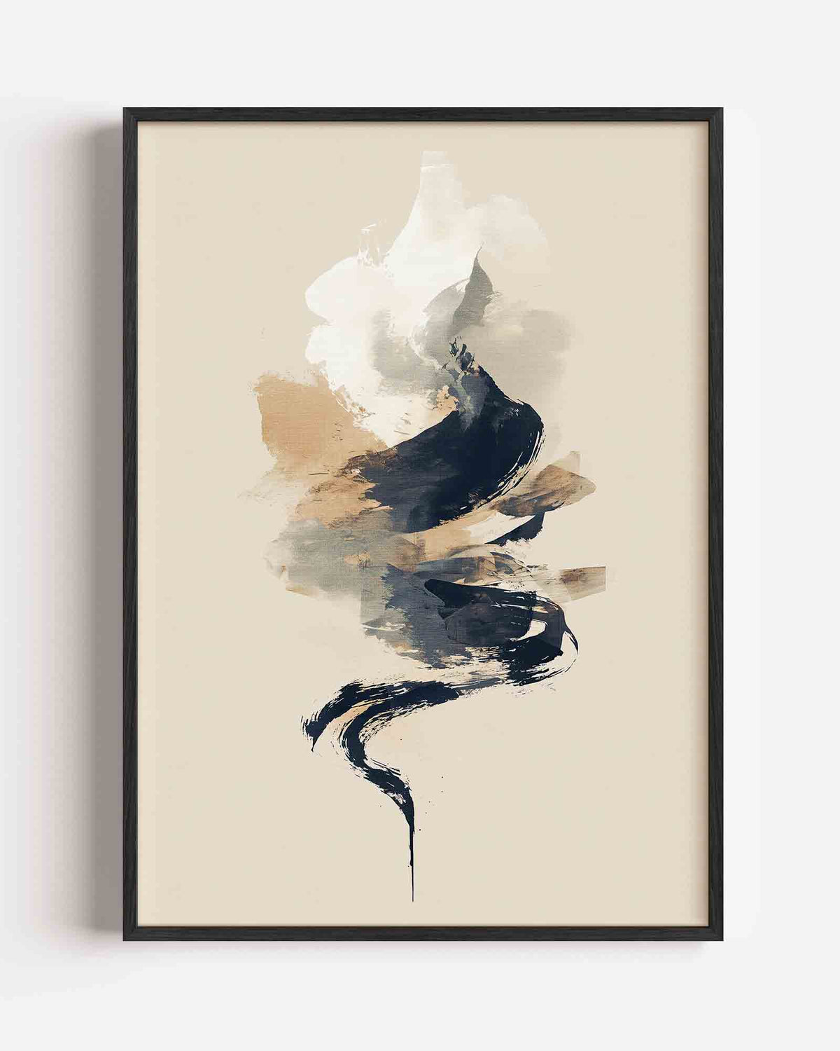 Abstracte penseelstreken – abstracte portret poster als wanddecoratie