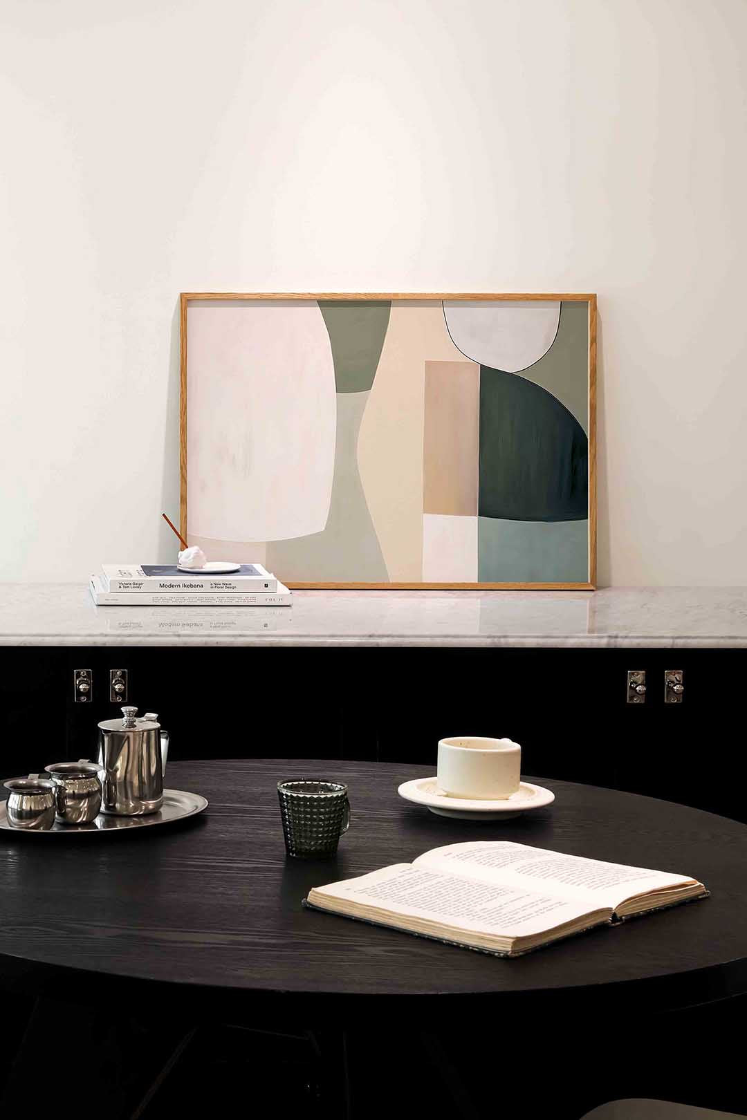 Abstracte vormen – abstracte poster in liggend formaat
