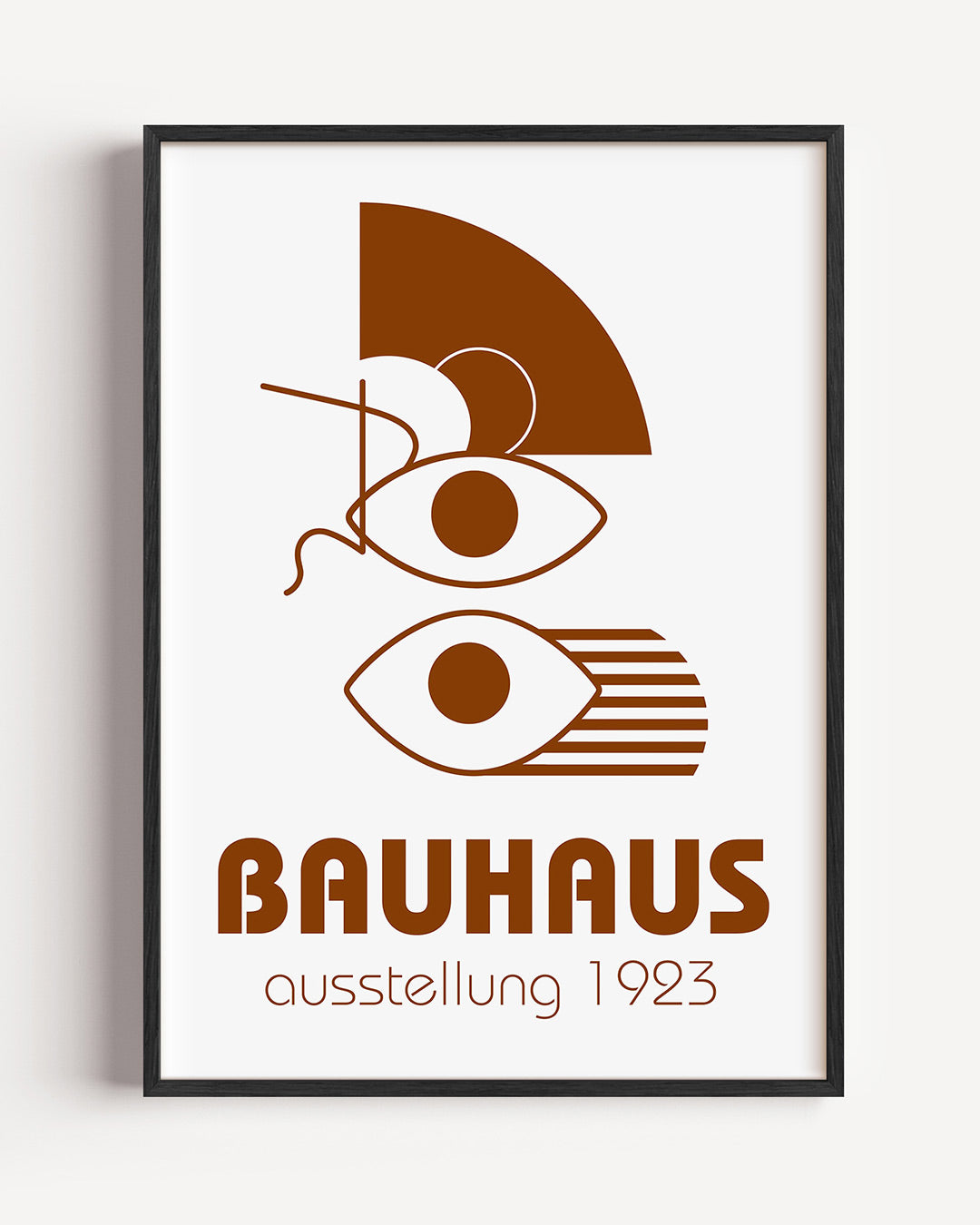 Oog en lijnen – staande Bauhaus poster als wanddecoratie