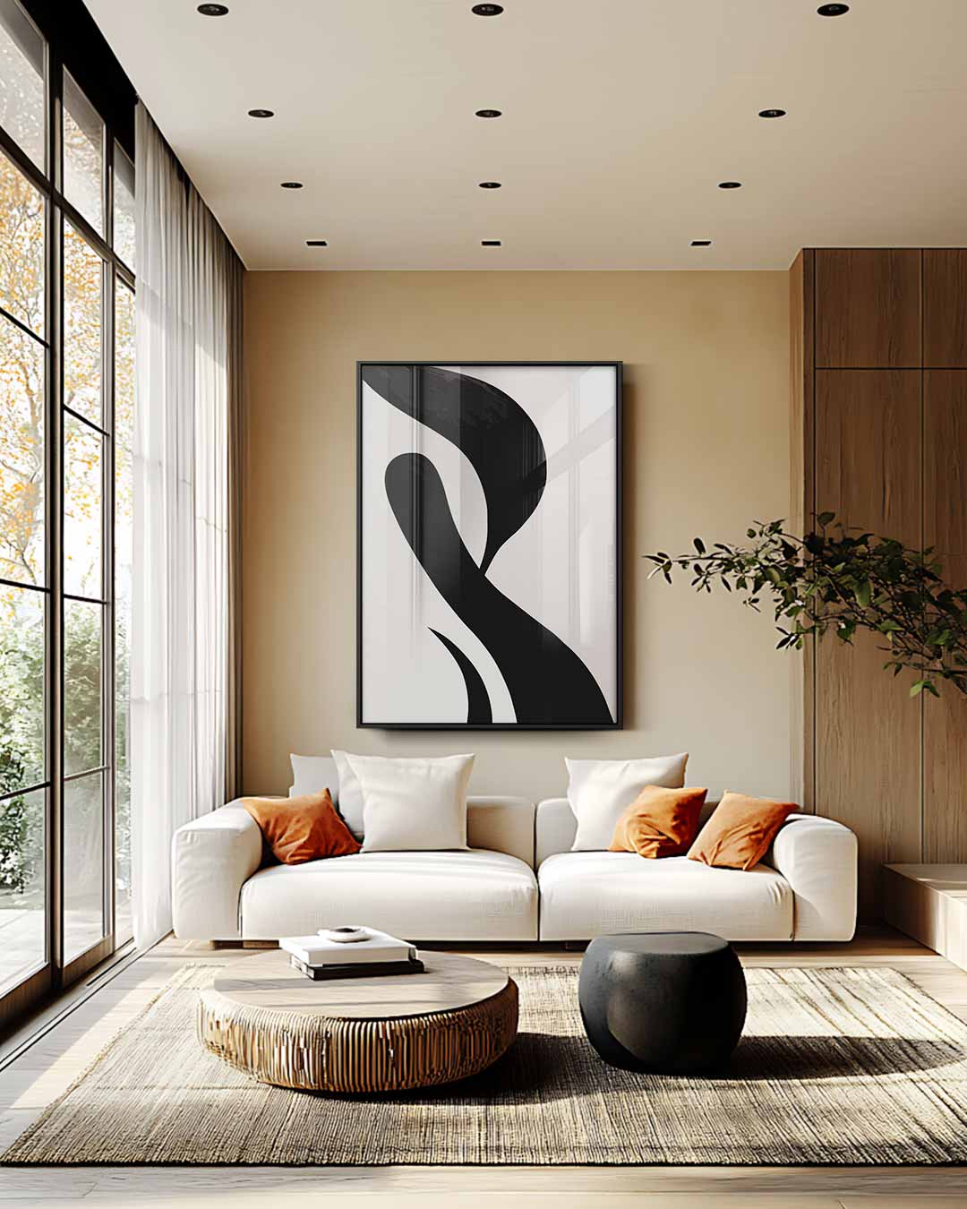 Dans van Schaduw – staande wandkunst voor woonkamer of interieur
