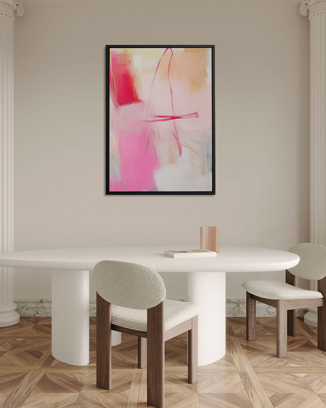 Vloeiende kleurencompositie – staand wanddecoratie kunstwerk