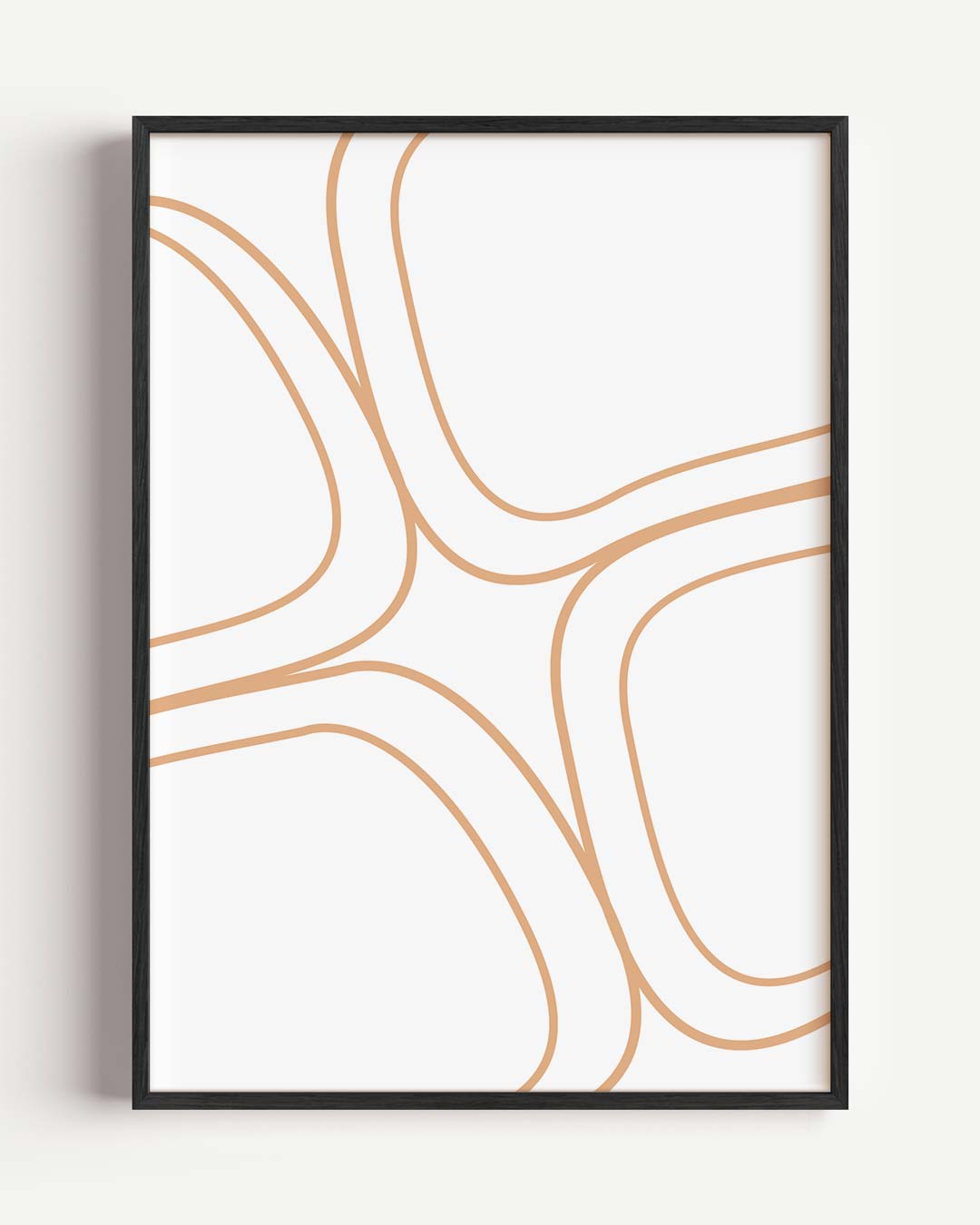 Minimalistische Abstracte Kunstposter – kleurrijke abstracte portret poster als wanddecoratie