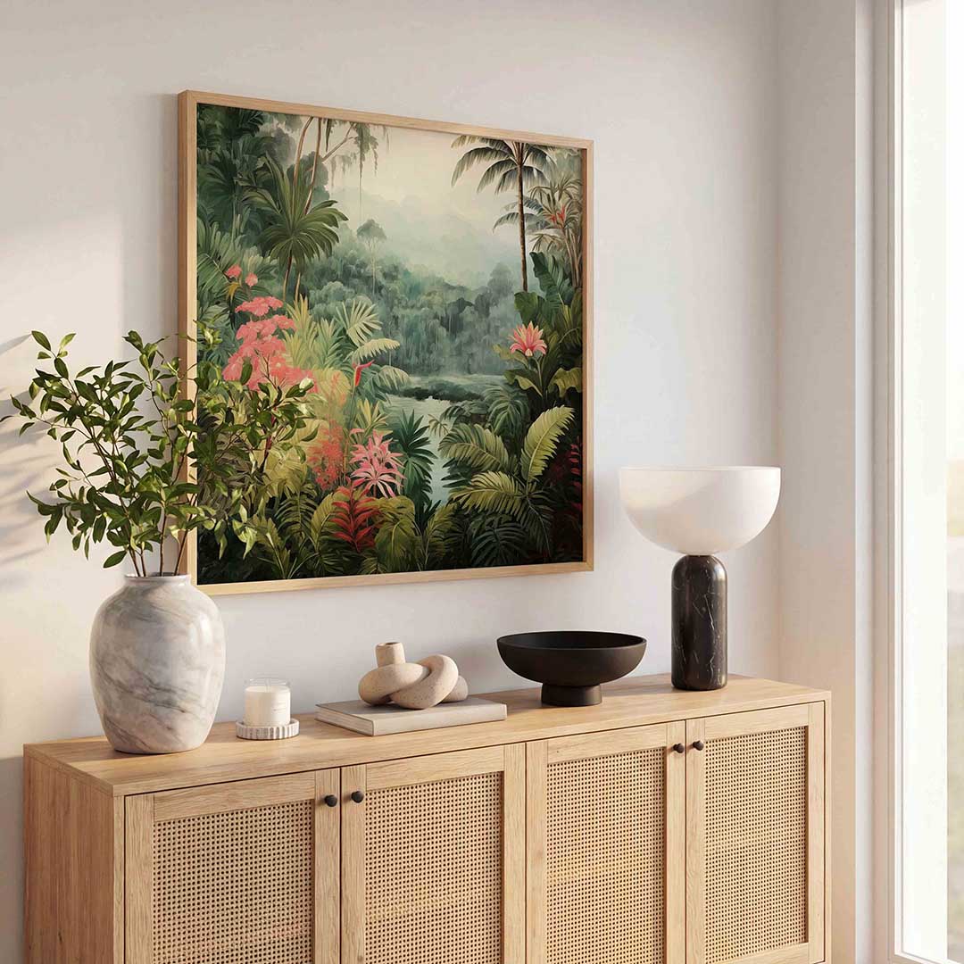 Tropische planten – tropische poster in vierkant formaat