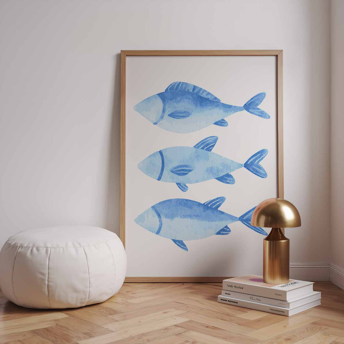 Waterverf Vissen Kunst – dierenillustratie als portret poster