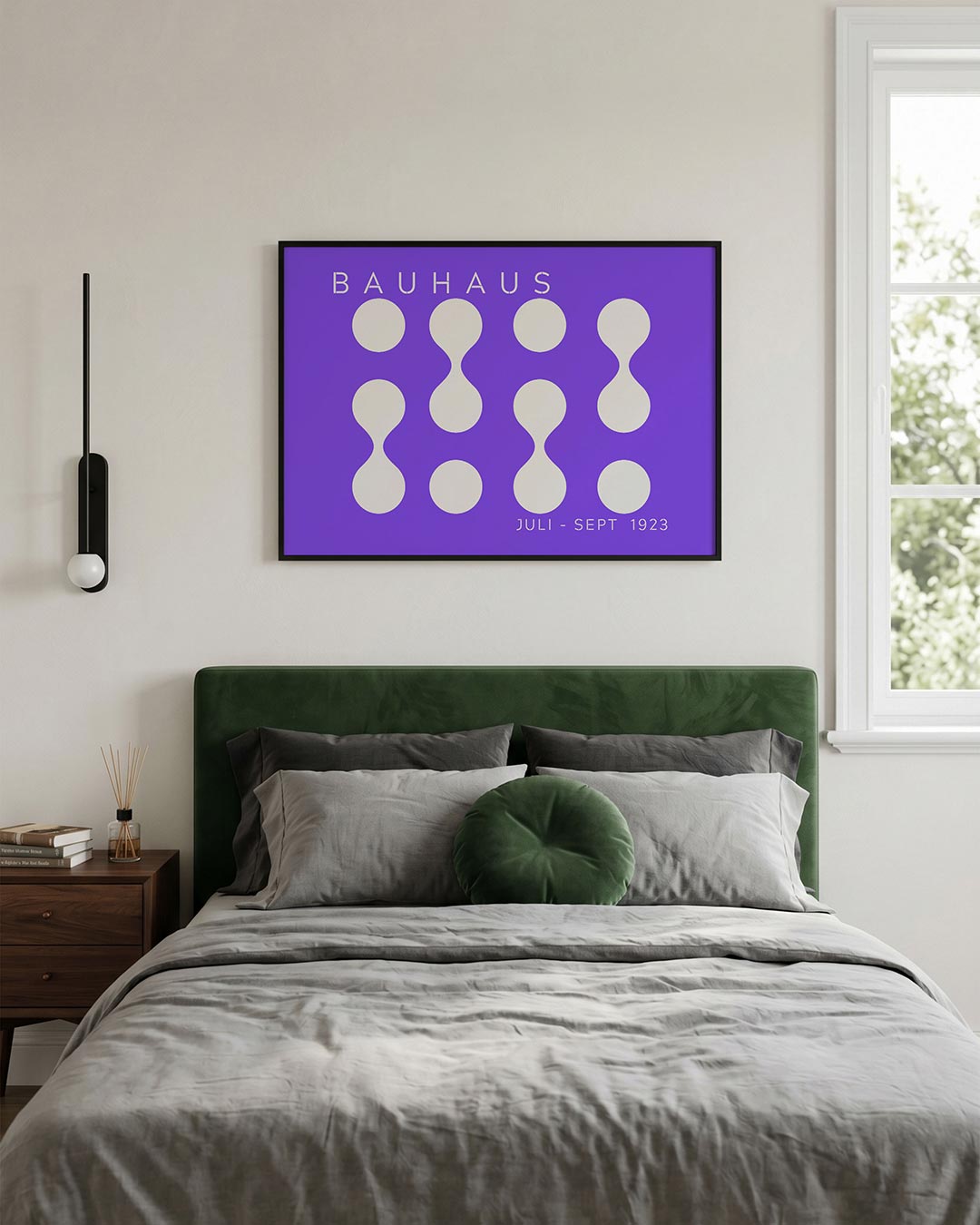 Vorm en balans – liggende Bauhaus poster voor aan de muur