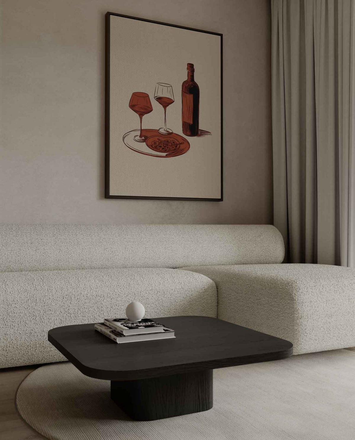 Italiaans Avondje – canvas wanddecoratie in portret formaat