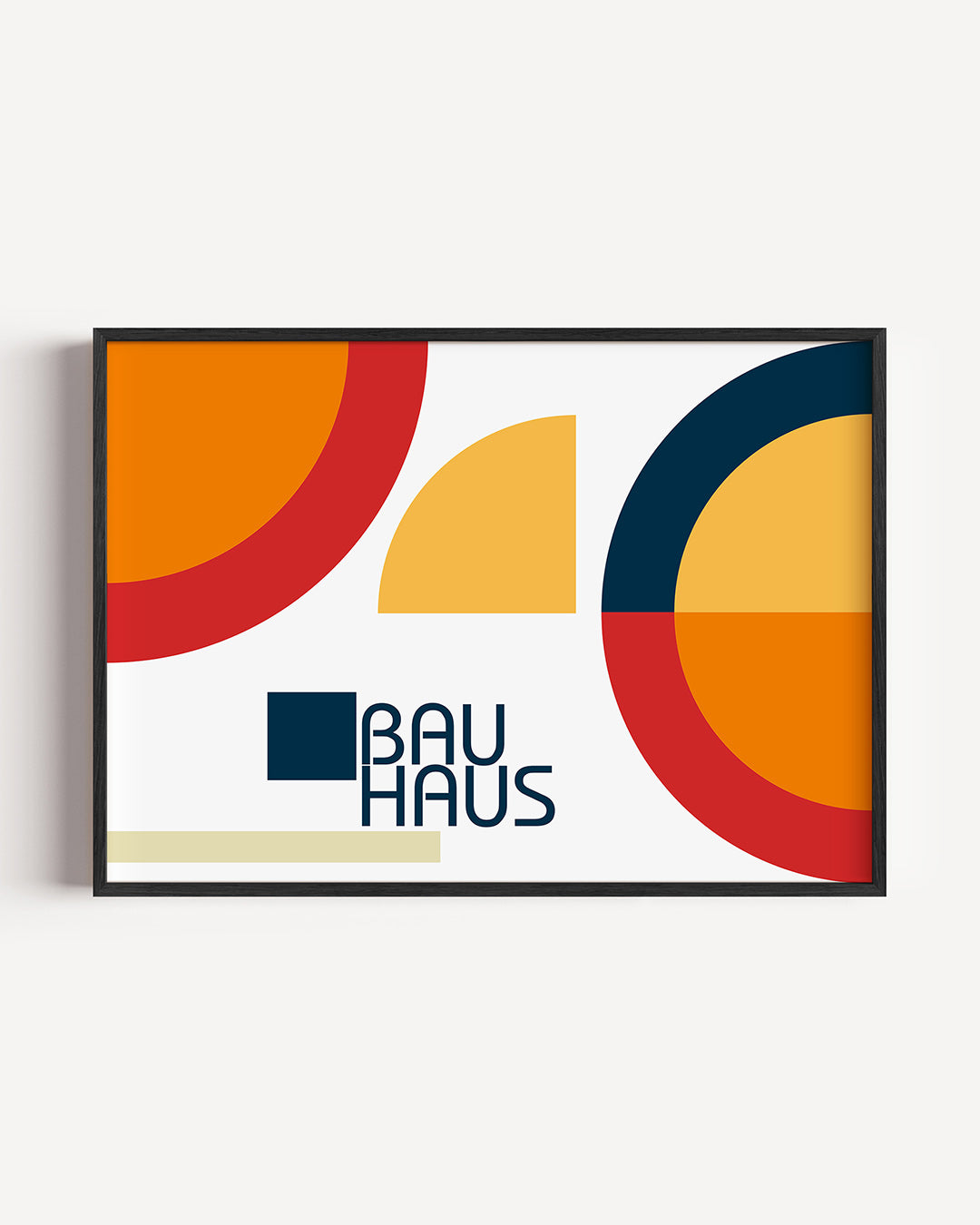 Vormen en vlaken – liggende Bauhaus poster als wanddecoratie