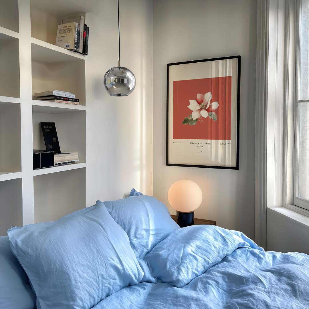 Vintage Kerstbloem – kerstposter in staand formaat