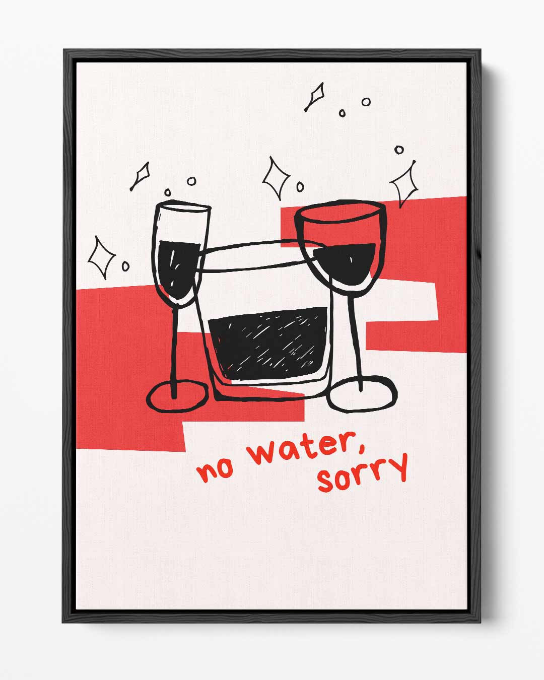 No Water, Sorry – portret kunstwerk als wanddecoratie