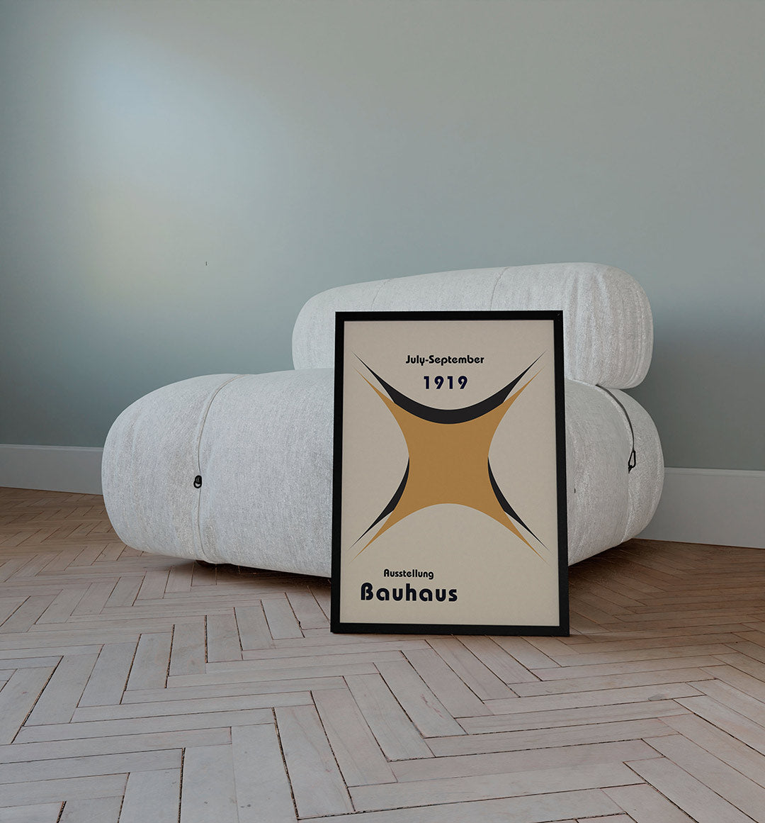 Vorm en balans – staande Bauhaus poster voor aan de muur