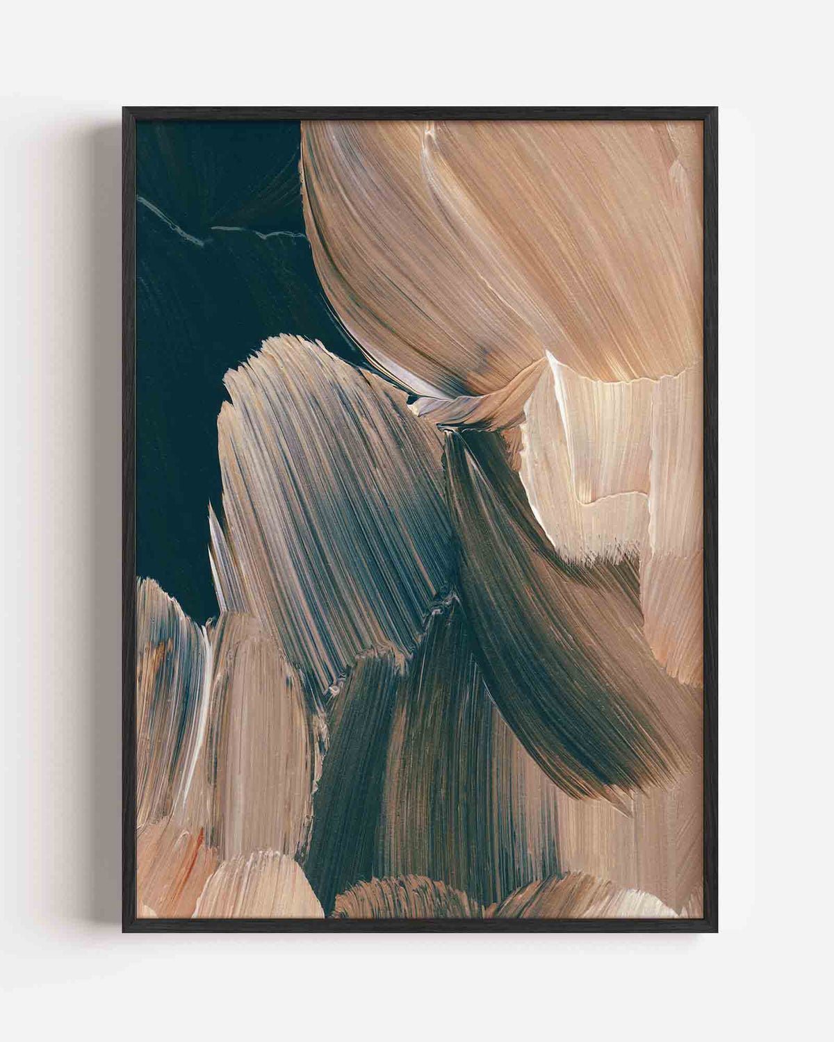 Abstracte penseelstreken – schilderkunst portret poster als wanddecoratie