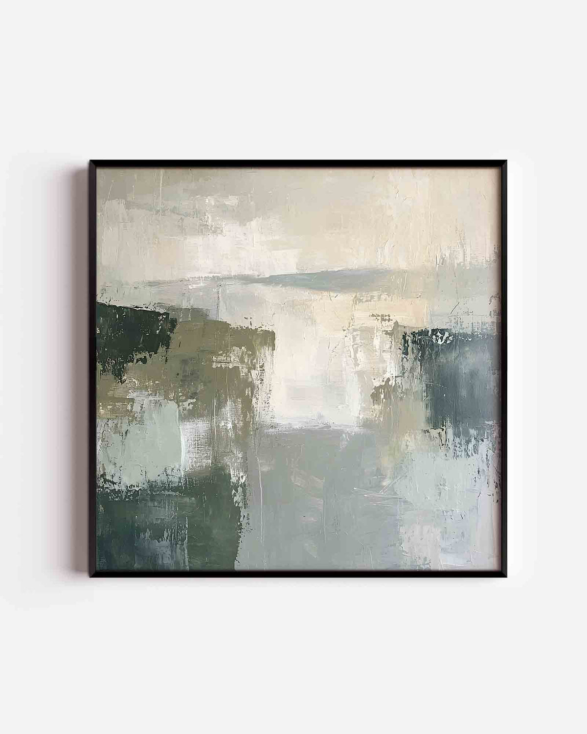 Abstracte landschapsimpressie – abstracte textuur vierkante poster als wanddecoratie