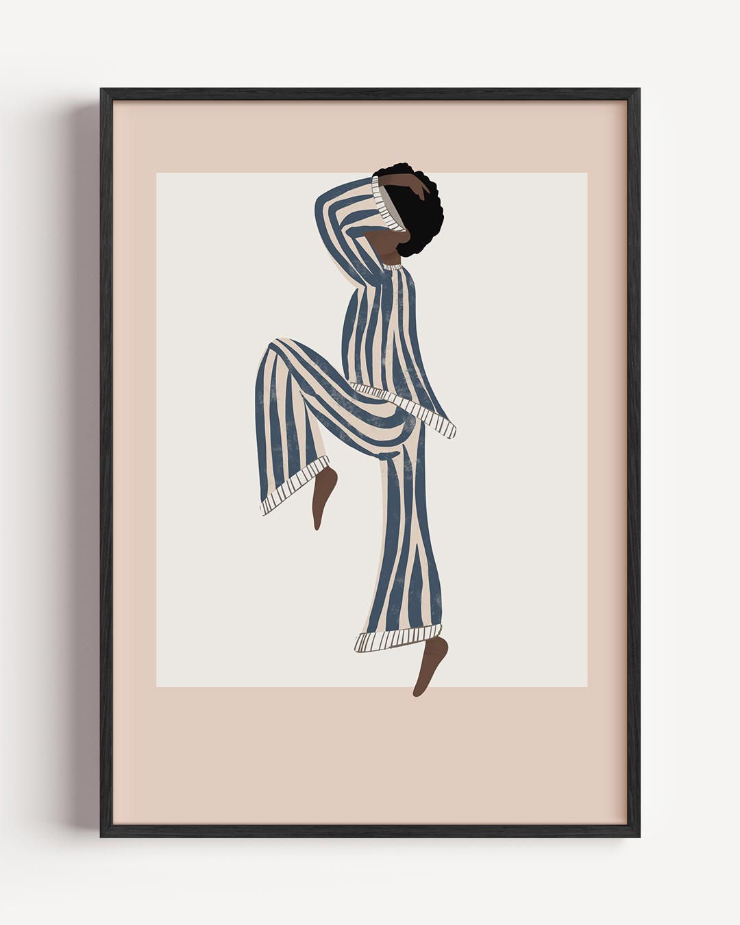 Stijlvolle Strepen – moderne portret poster als wanddecoratie