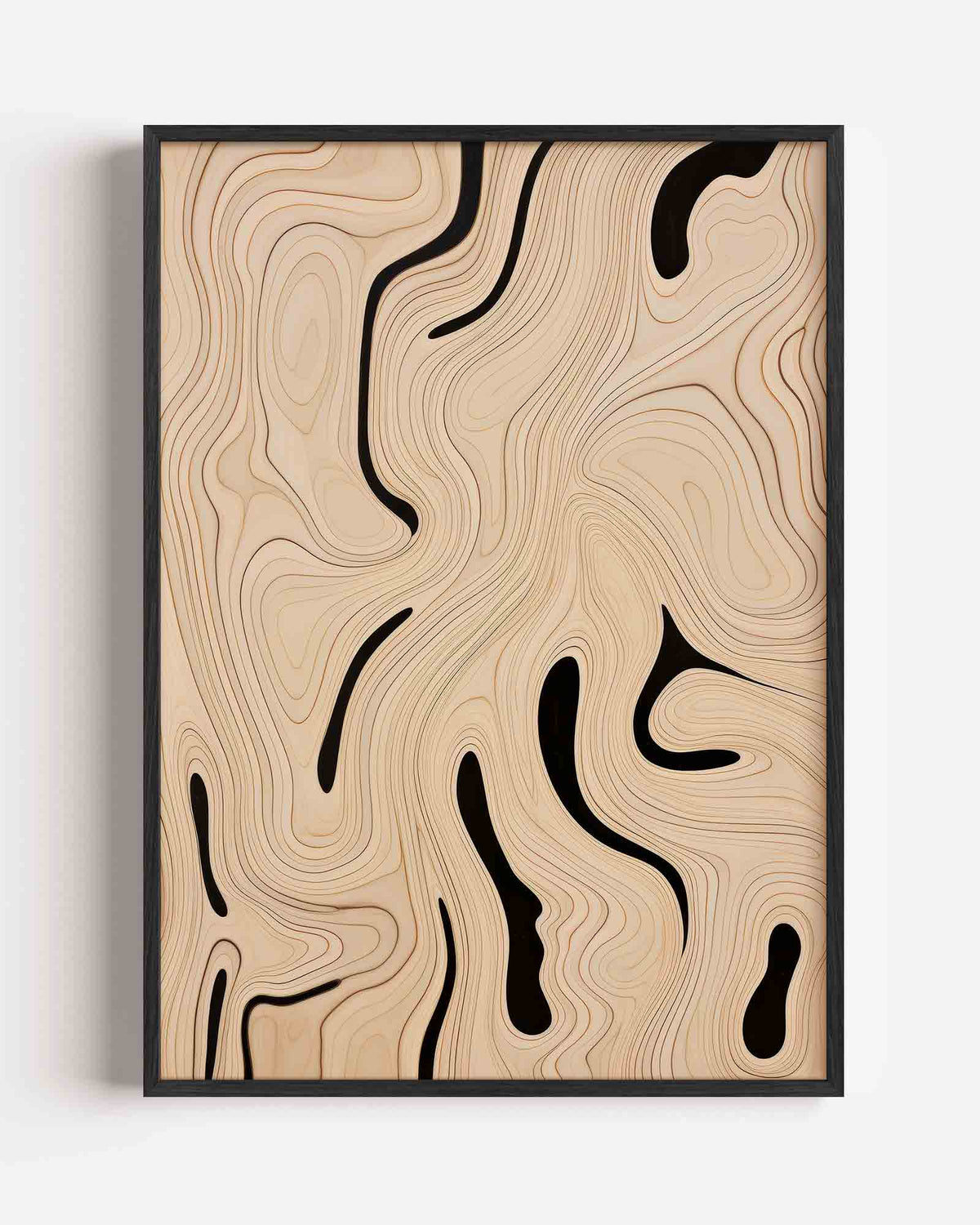 Organische lijnen – Kunst & Design poster als staande wanddecoratie