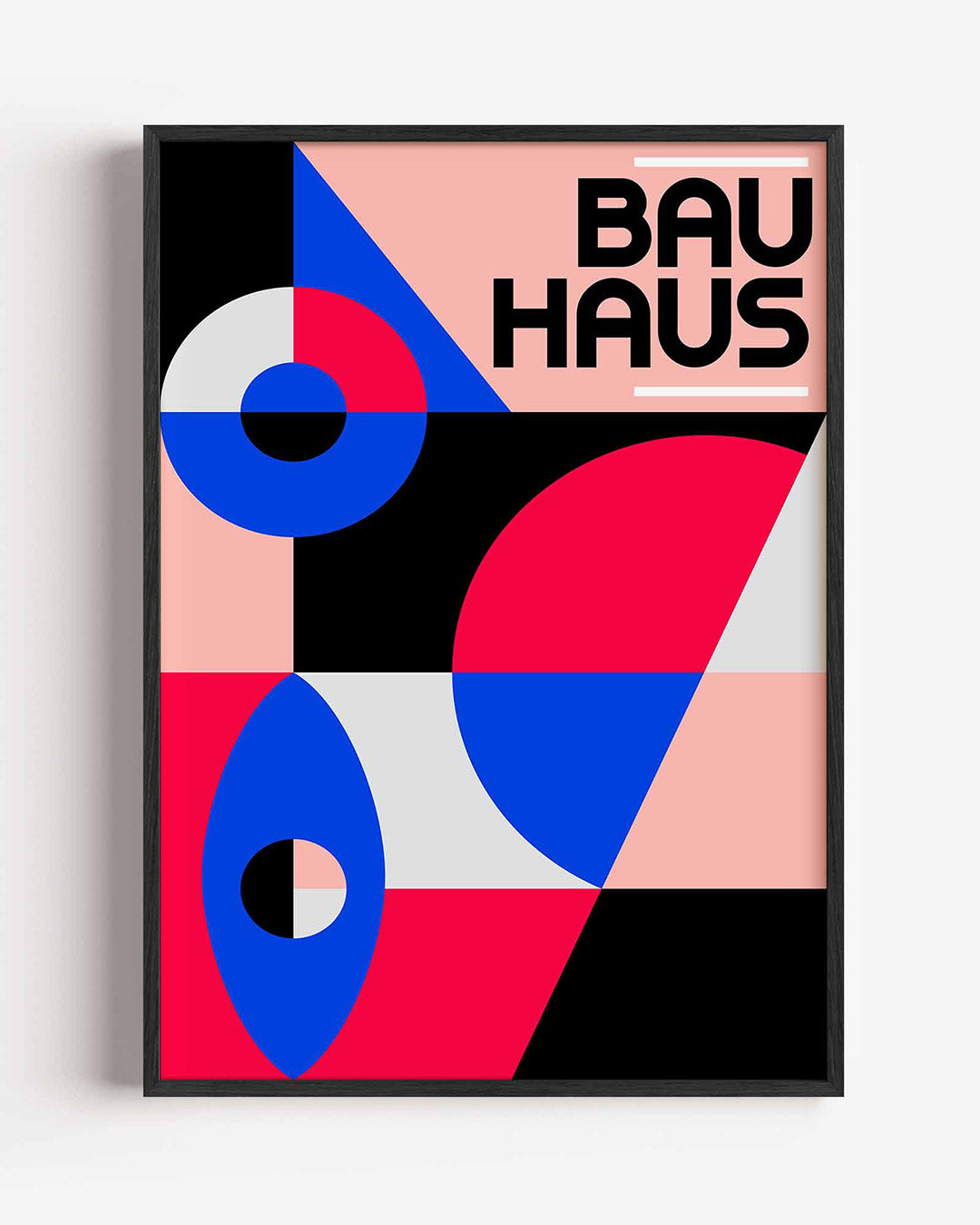 Vormen en vlakkenspel – staande Bauhaus poster als wanddecoratie