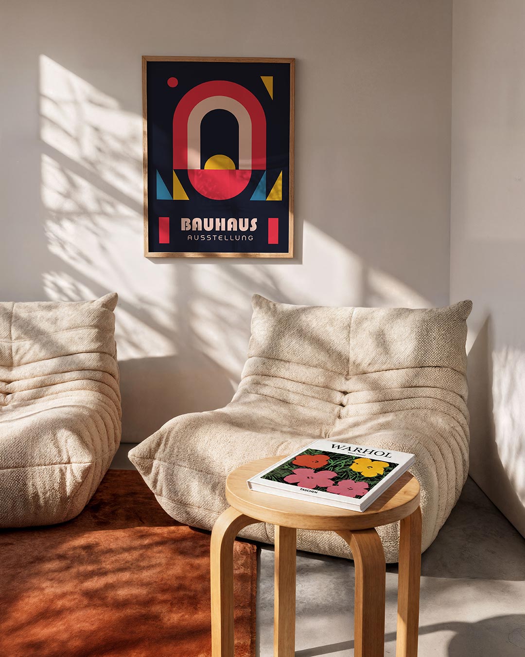 Vormen en vlaken – geometrische Bauhaus poster in staand formaat