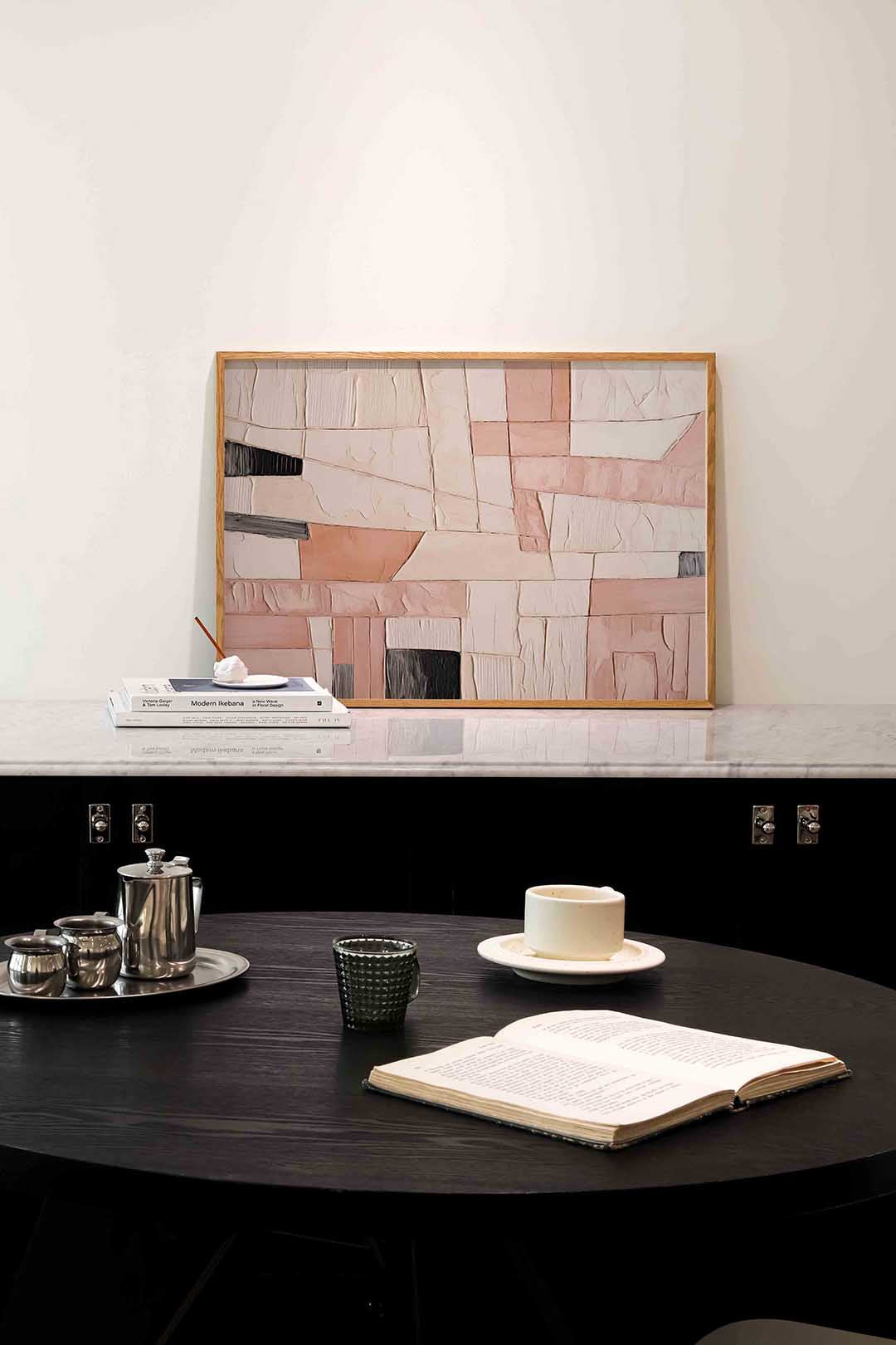 Abstracte vormen – abstracte poster in liggend formaat