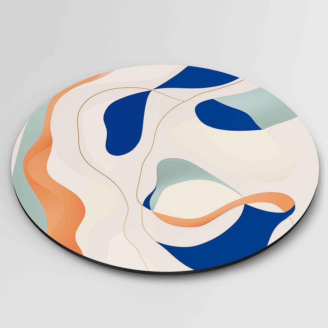 Organische vormen – ronde wanddecoratie met abstract ontwerp