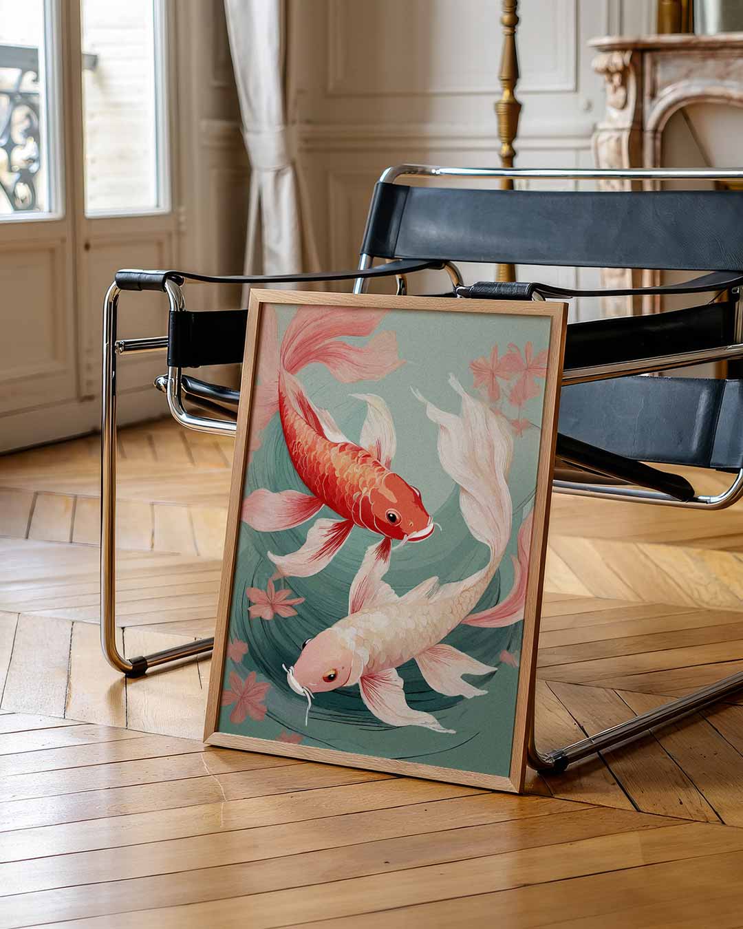 Koi Karper Magie – urban poster in staand formaat